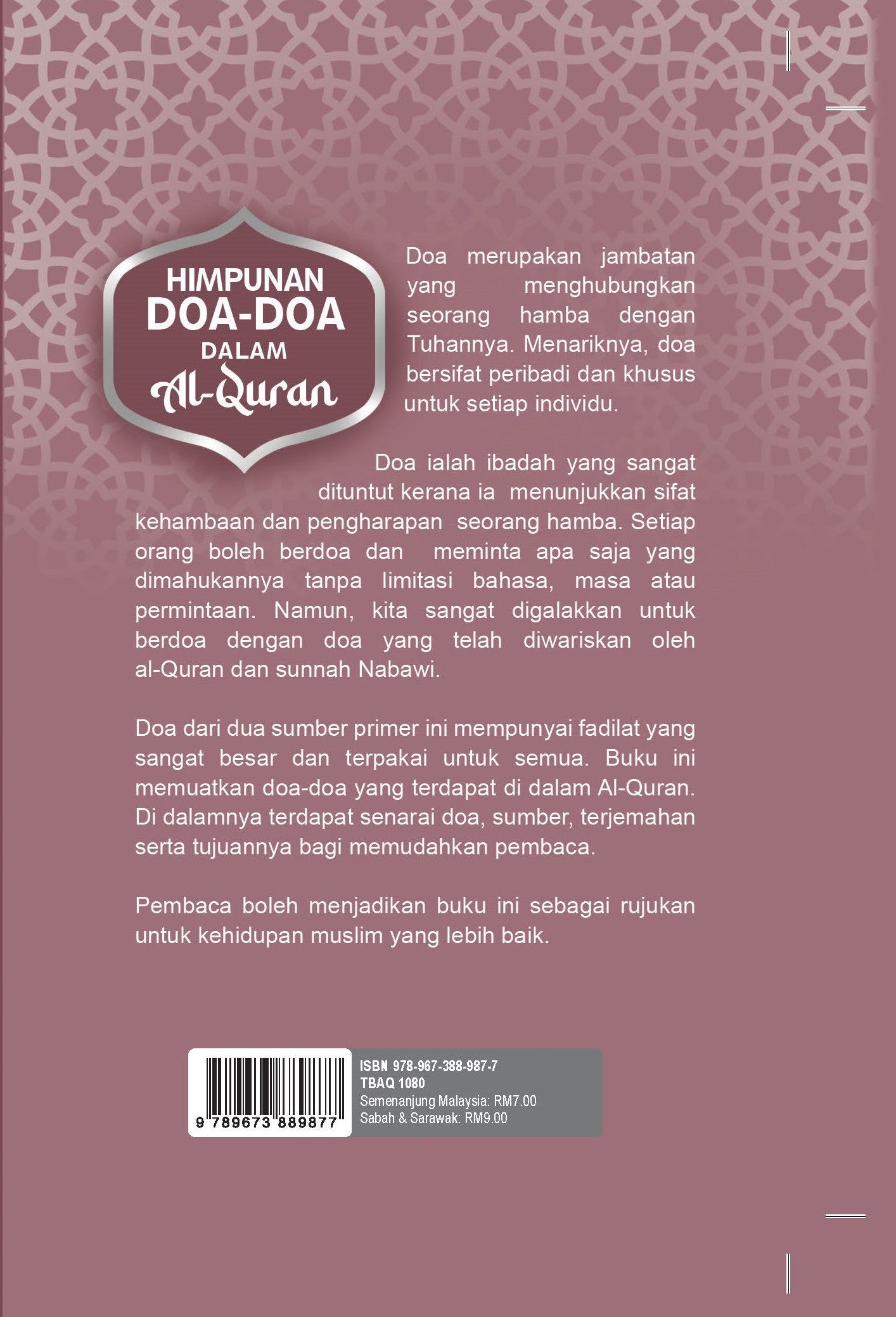 Himpunan Doa-Doa Dalam Al Quran - (TBAQ1080)