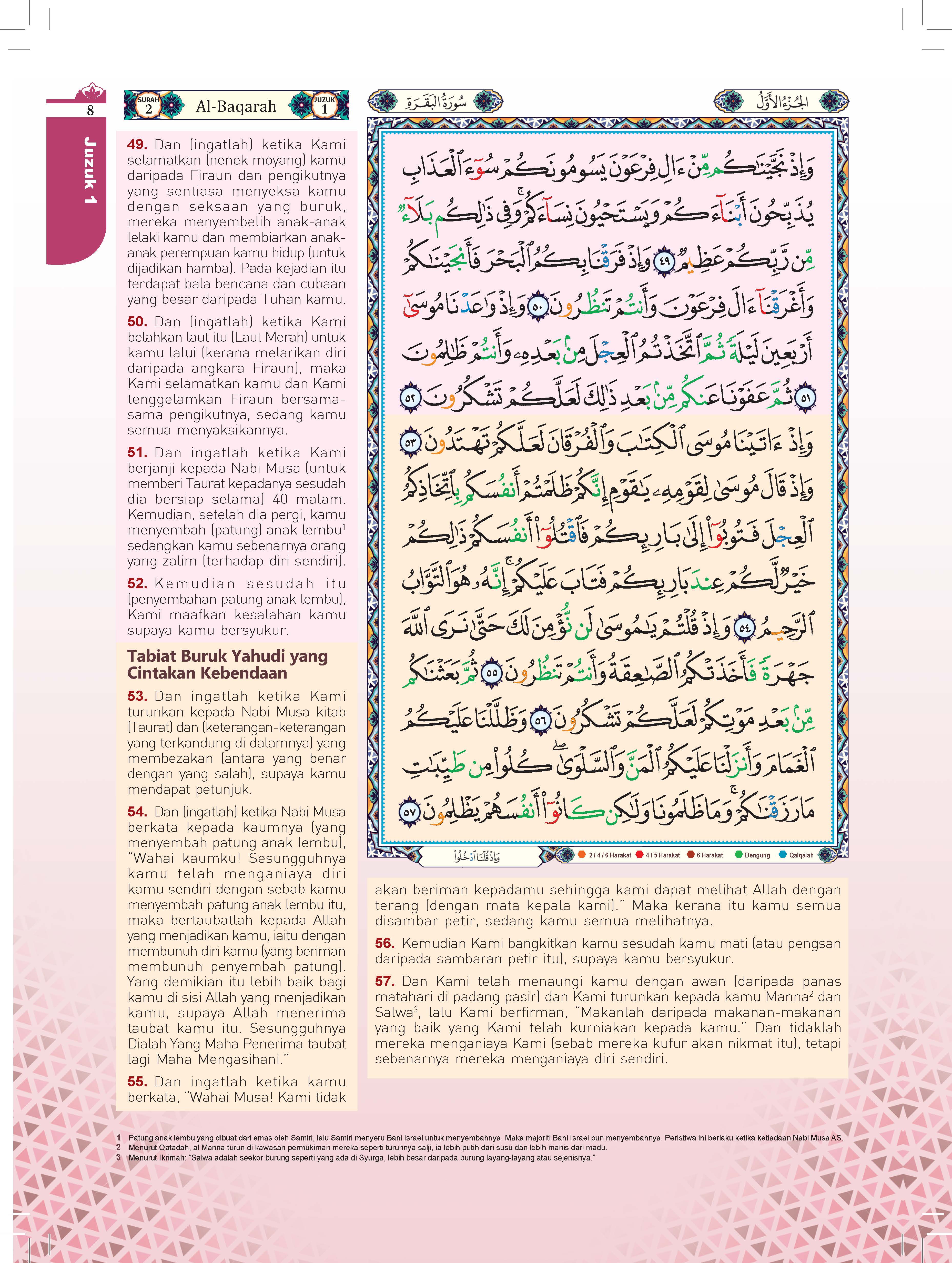 Al-Quran Al-Karim Tajwid & Terjemahan Tematik Dengan Panduan Warna Bertema (A4) - (TBAQ1040A)