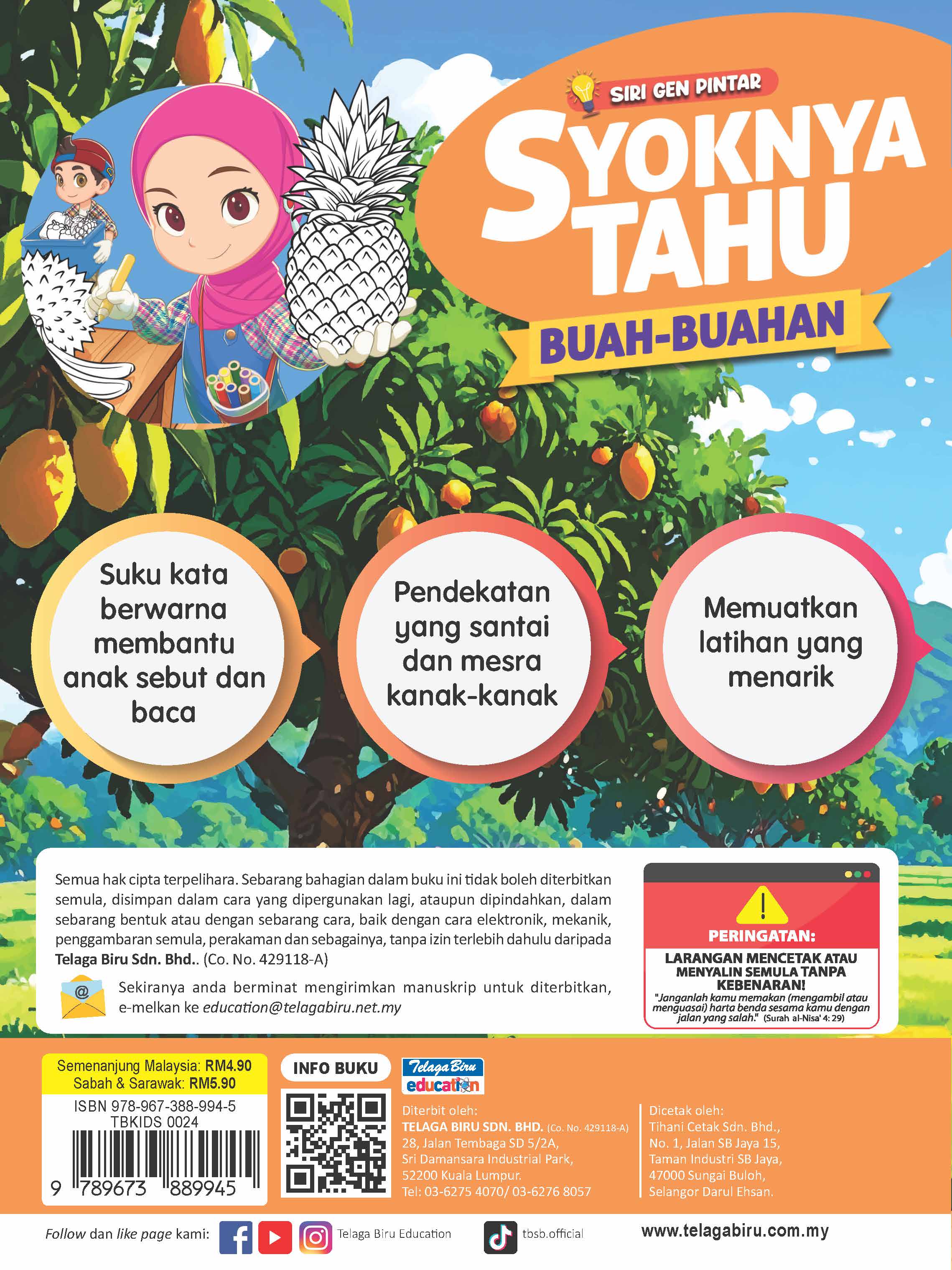 Siri Gen Pintar : Syoknya Tahu Buah-Buahan - (TBKIDS0024)