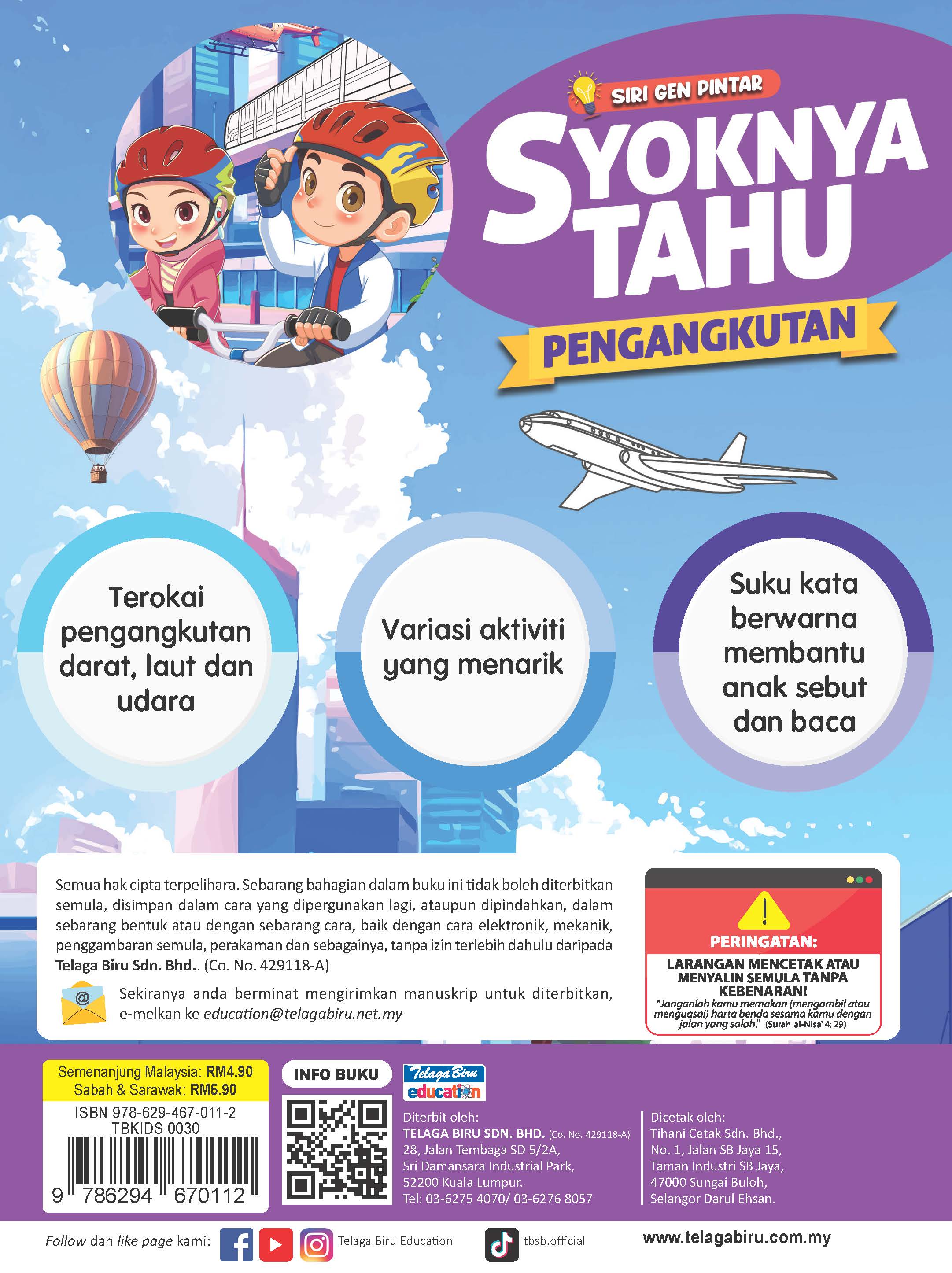 Siri Gen Pintar : Syoknya Tahu Pengangkutan - (TBKIDS0030)