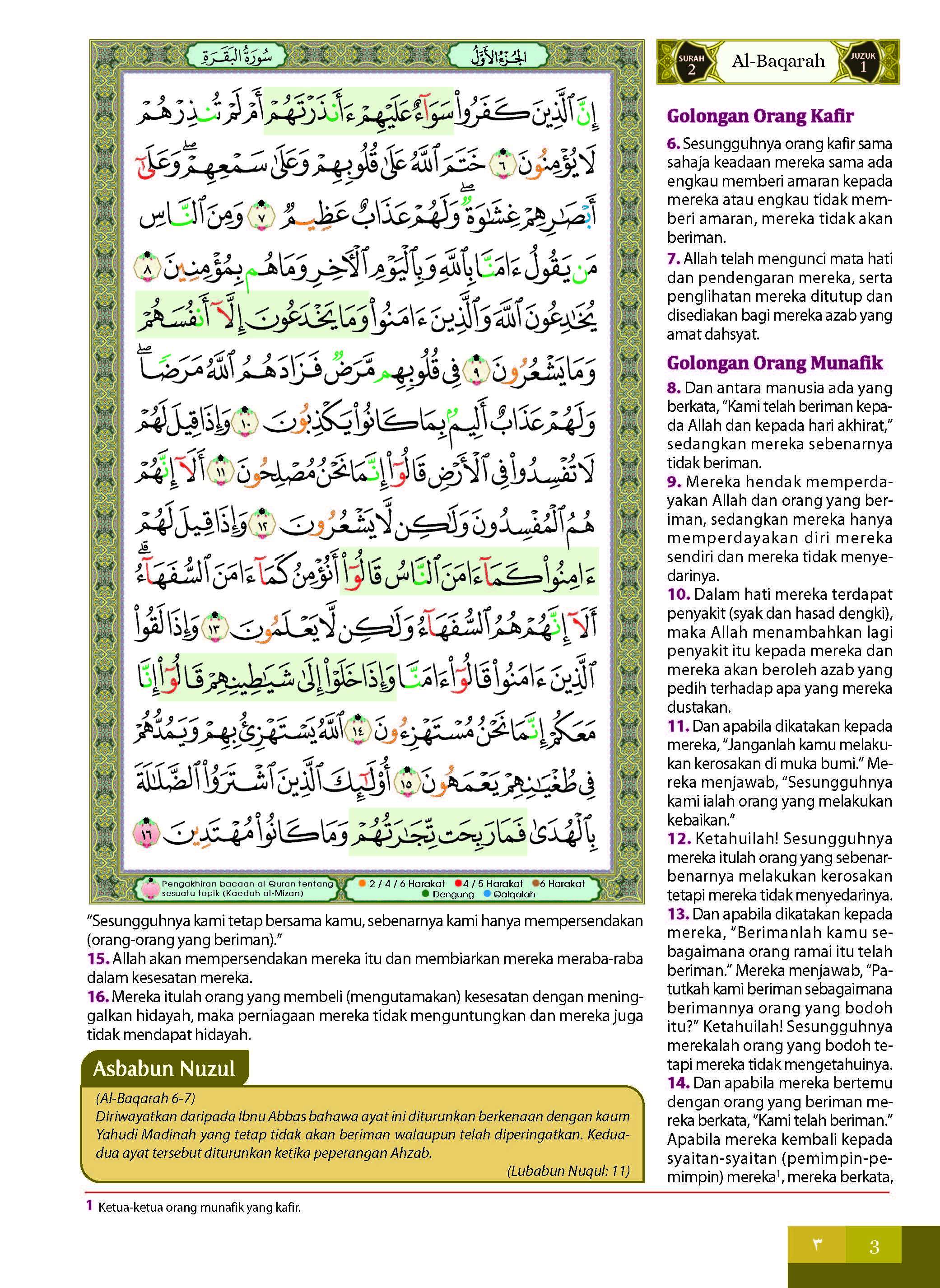 Al-Quran Al-Karim Dan Terjemahan Al-Kamil Dengan Panduan Waqaf & Ibtida' (Tagging) (A6) - (TBAQ1066)