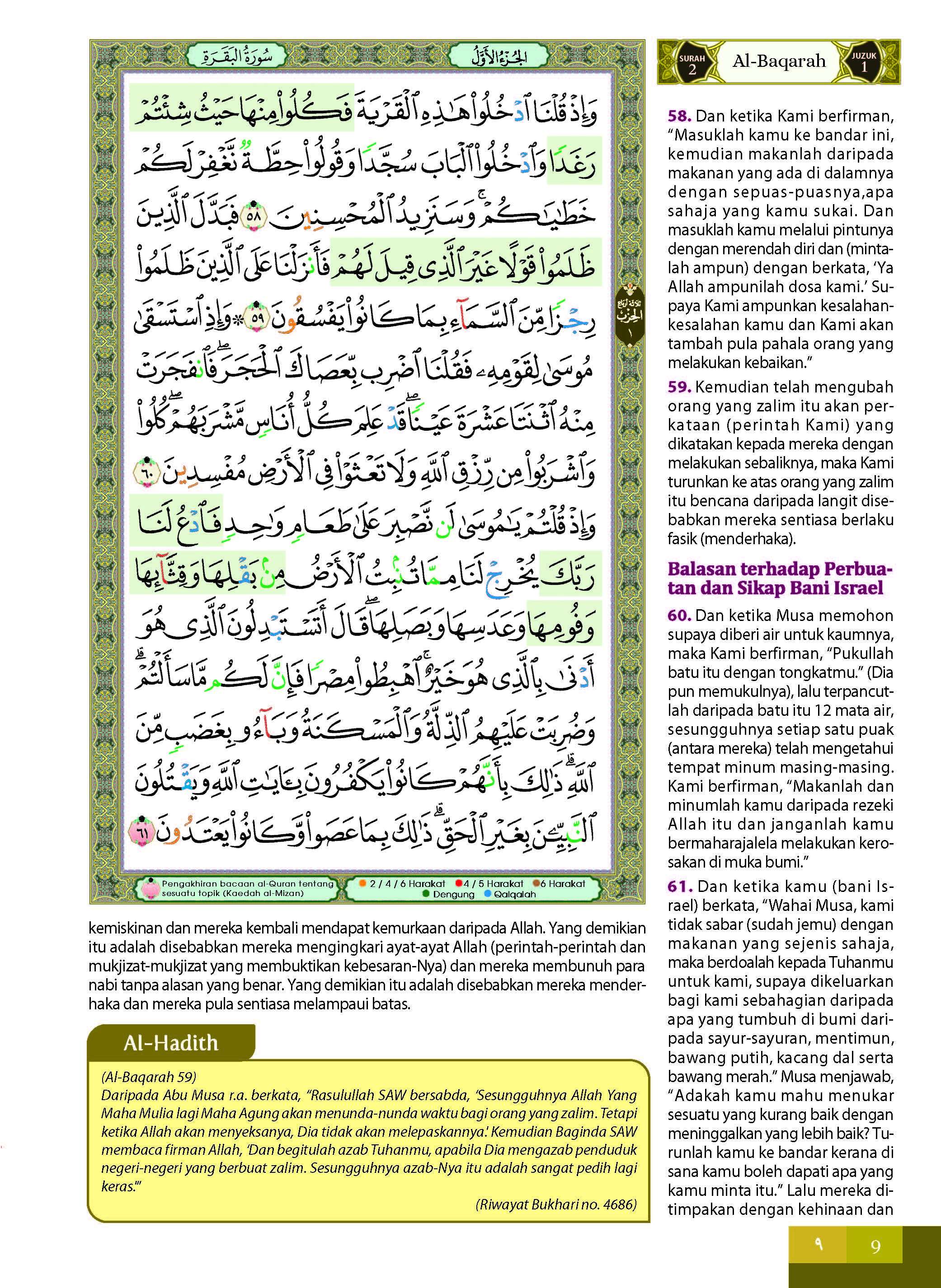 Al-Quran Al-Karim Dan Terjemahan Al-Kamil Dengan Panduan Waqaf & Ibtida' (Tagging) (A6) - (TBAQ1066)