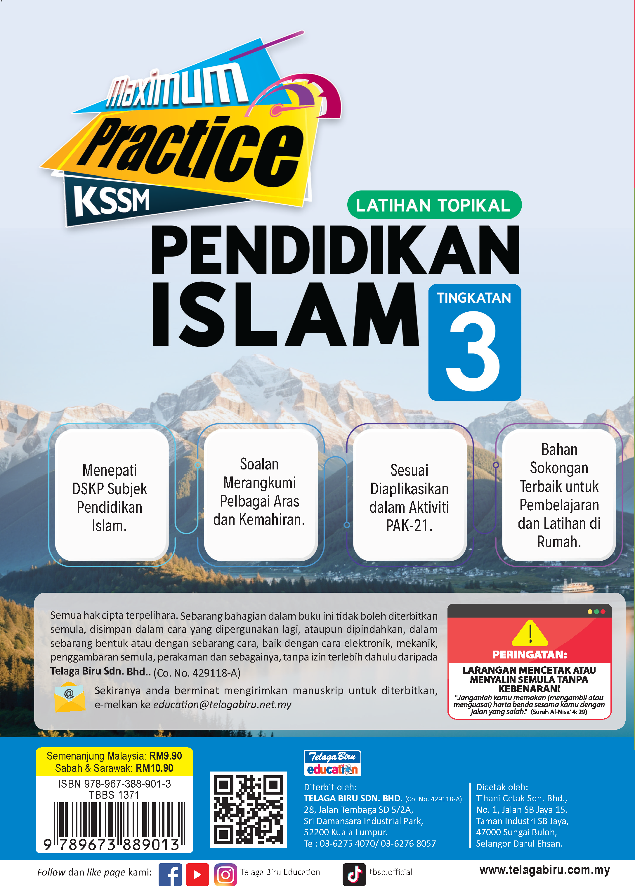 Maximum Practice Latihan Topikal Pendidikan Islam Tingkatan 3 - (TBBS1371)