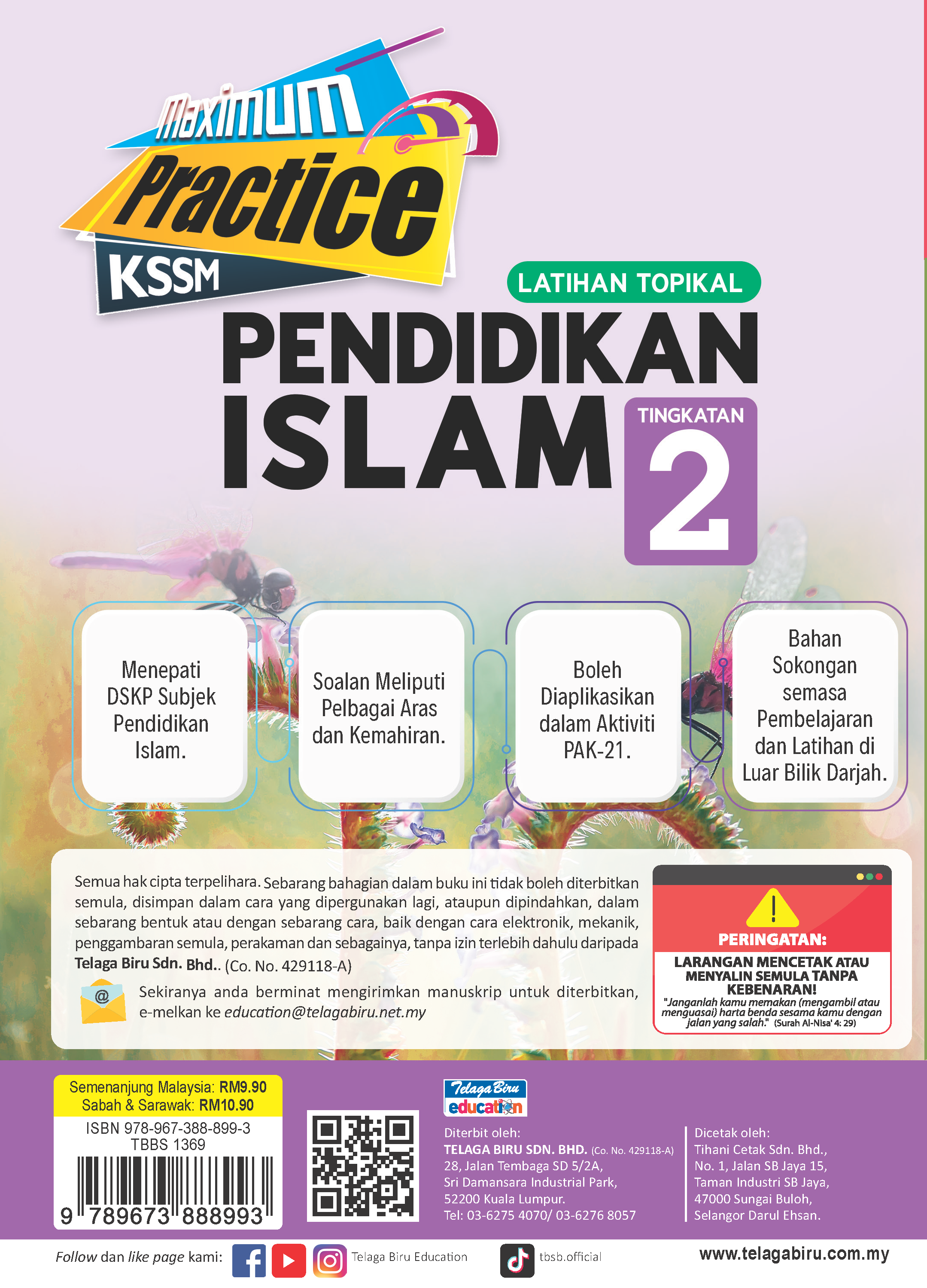 Maximum Practice Latihan Topikal Pendidikan Islam Tingkatan 2 - (TBBS1369)