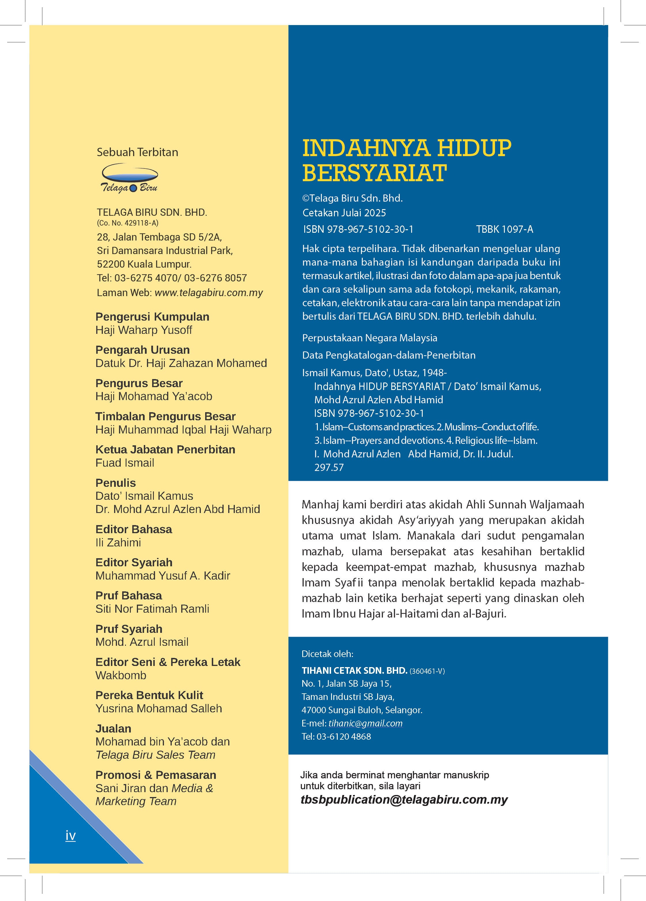 Indahnya Hidup Bersyariat (Hard Cover) - (TBBK1097A)