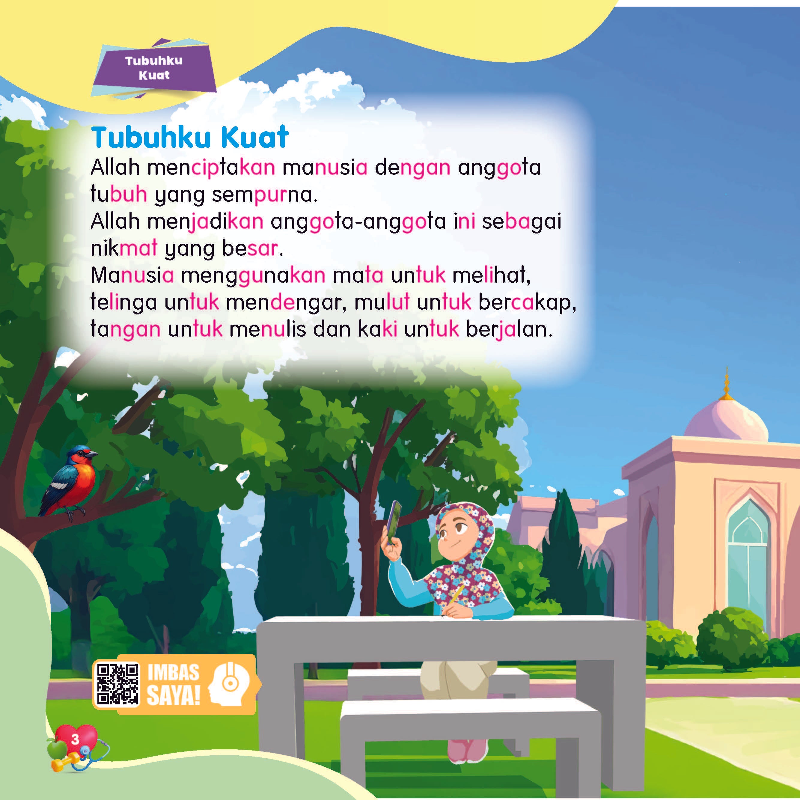 Jom Baca Bahasa Arab : Tubuhku Kuat - (TBKIDS0032)