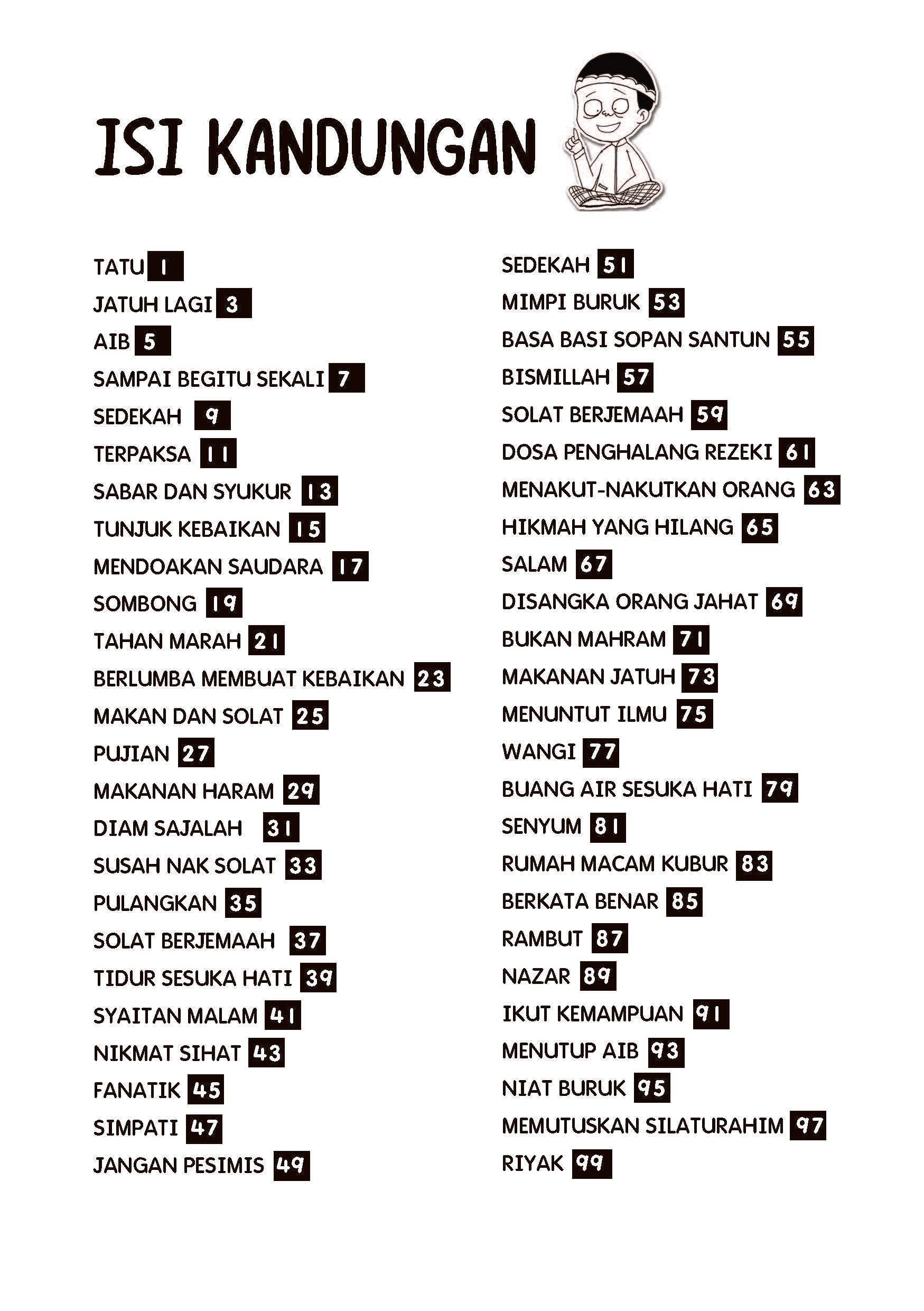 Kombo Set Komik Kebiasaan Nabi 1-6