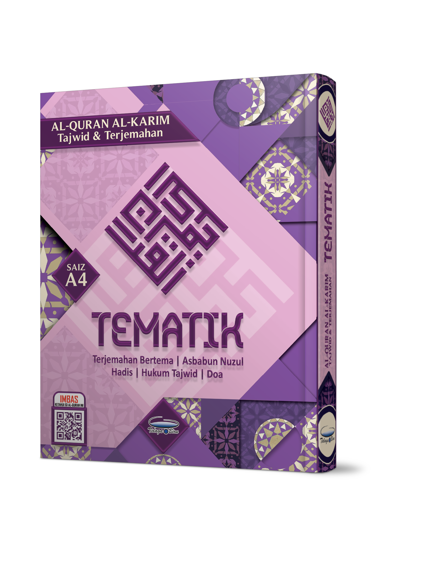 Al-Quran Al-Karim Tajwid & Terjemahan Tematik Dengan Panduan Warna Bertema (A4) - (TBAQ1040A)