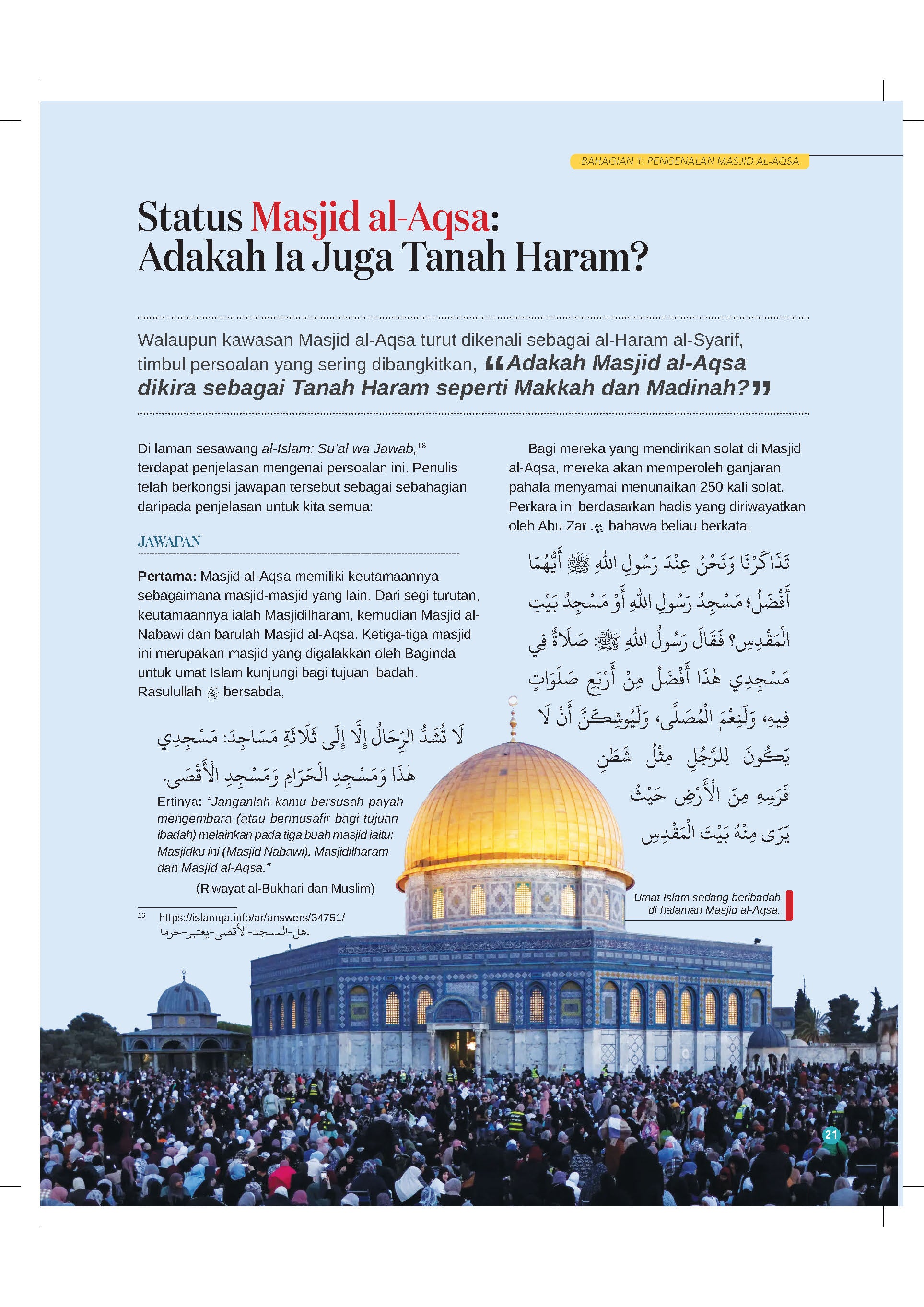 Ensiklopedia Masjid Al-Aqsa - (TBBK1604)