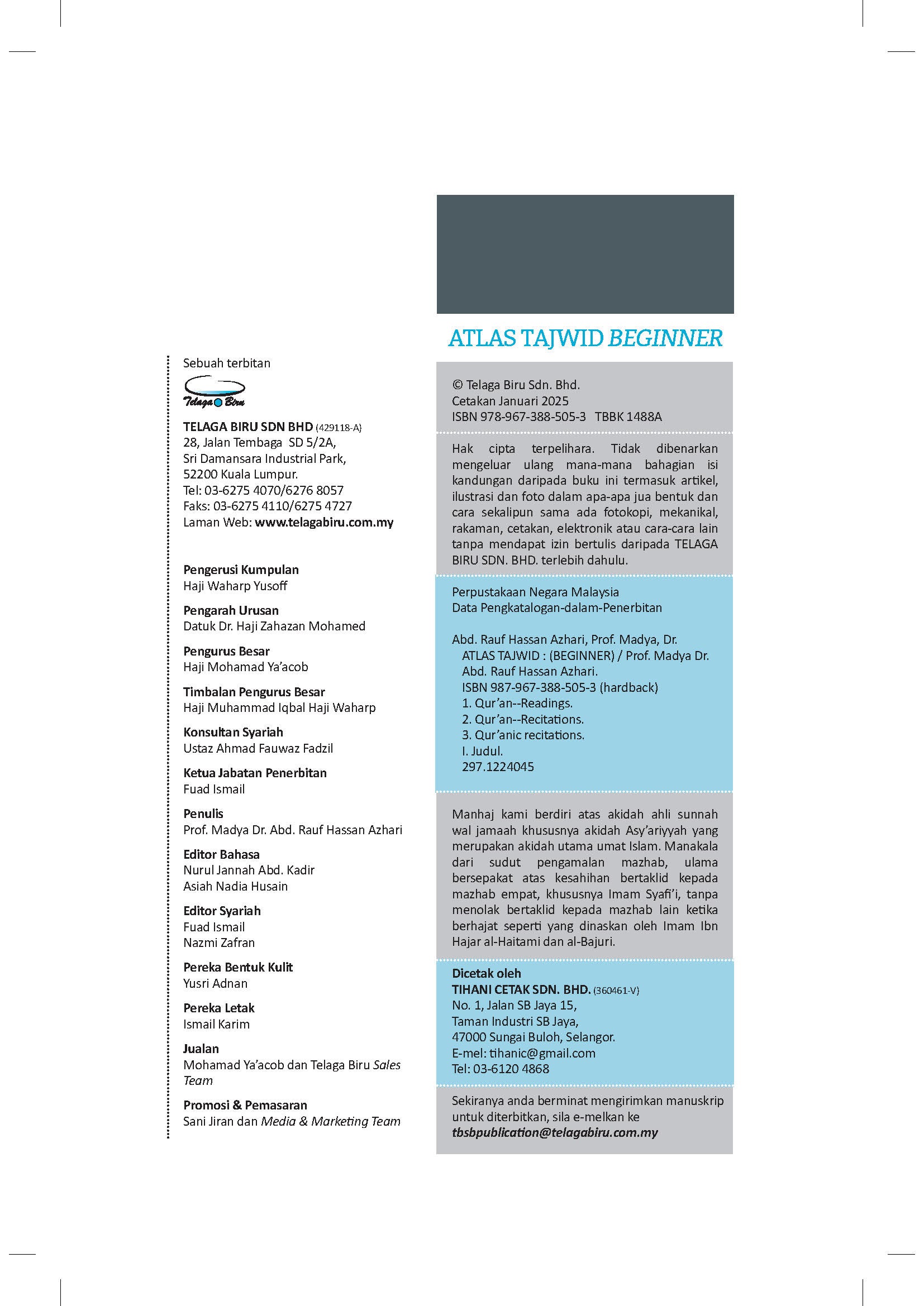 Atlas Tajwid (Beginner) - (TBBK1488A)