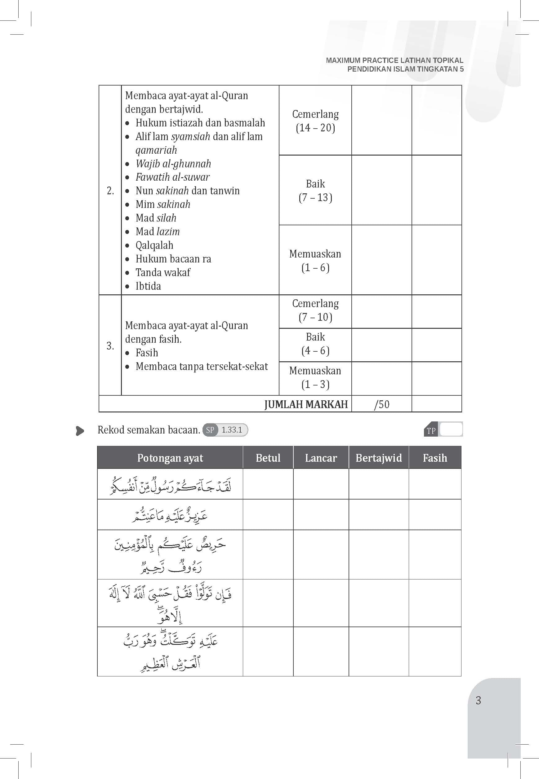 Maximum Practice SPM Latihan Topikal Pendidikan Islam Tingkatan 5 - (TBBS1326)