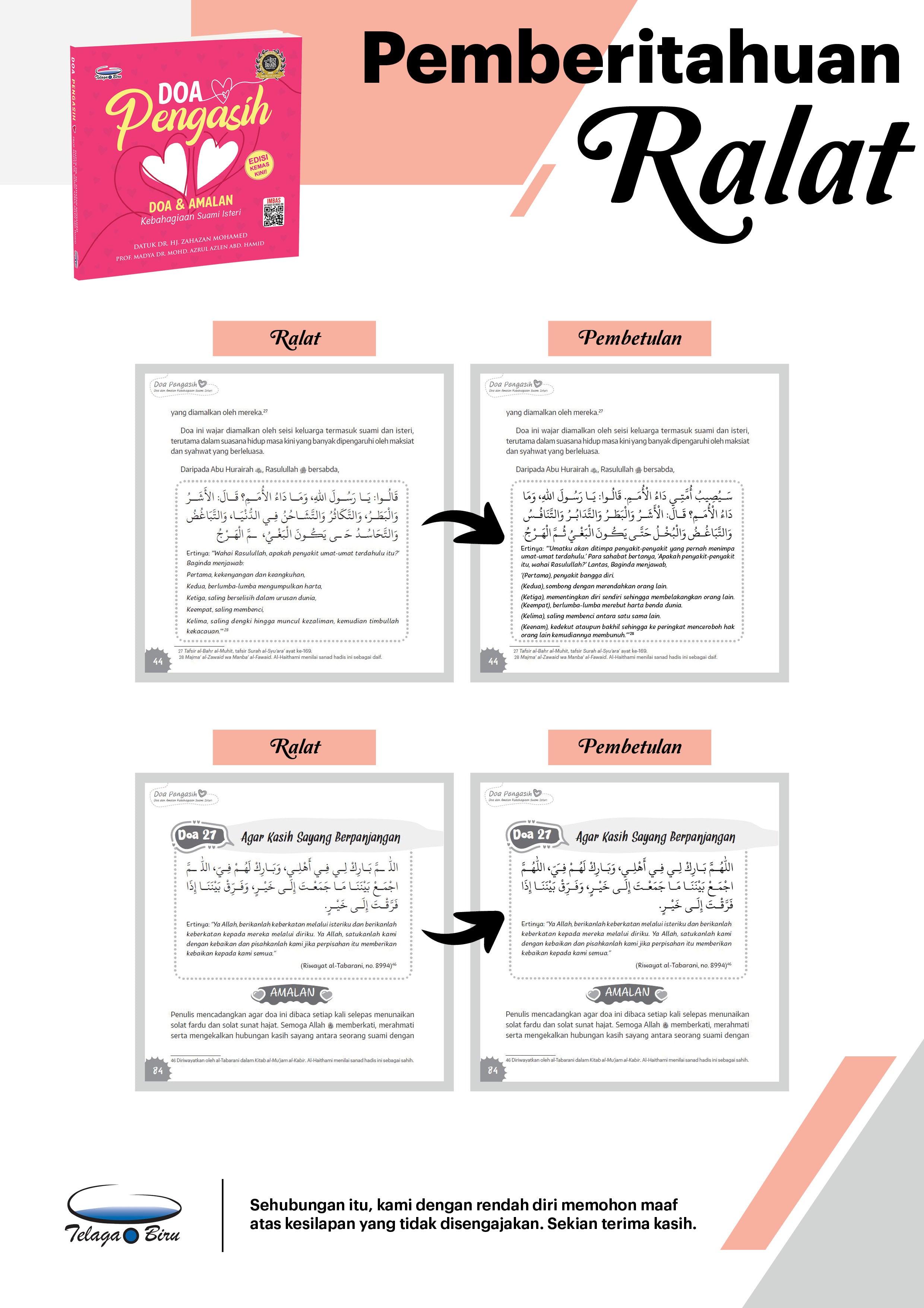 Doa Pengasih : Doa & Amalan Kebahagiaan Suami Isteri (Remake) - (TBBK1297A)