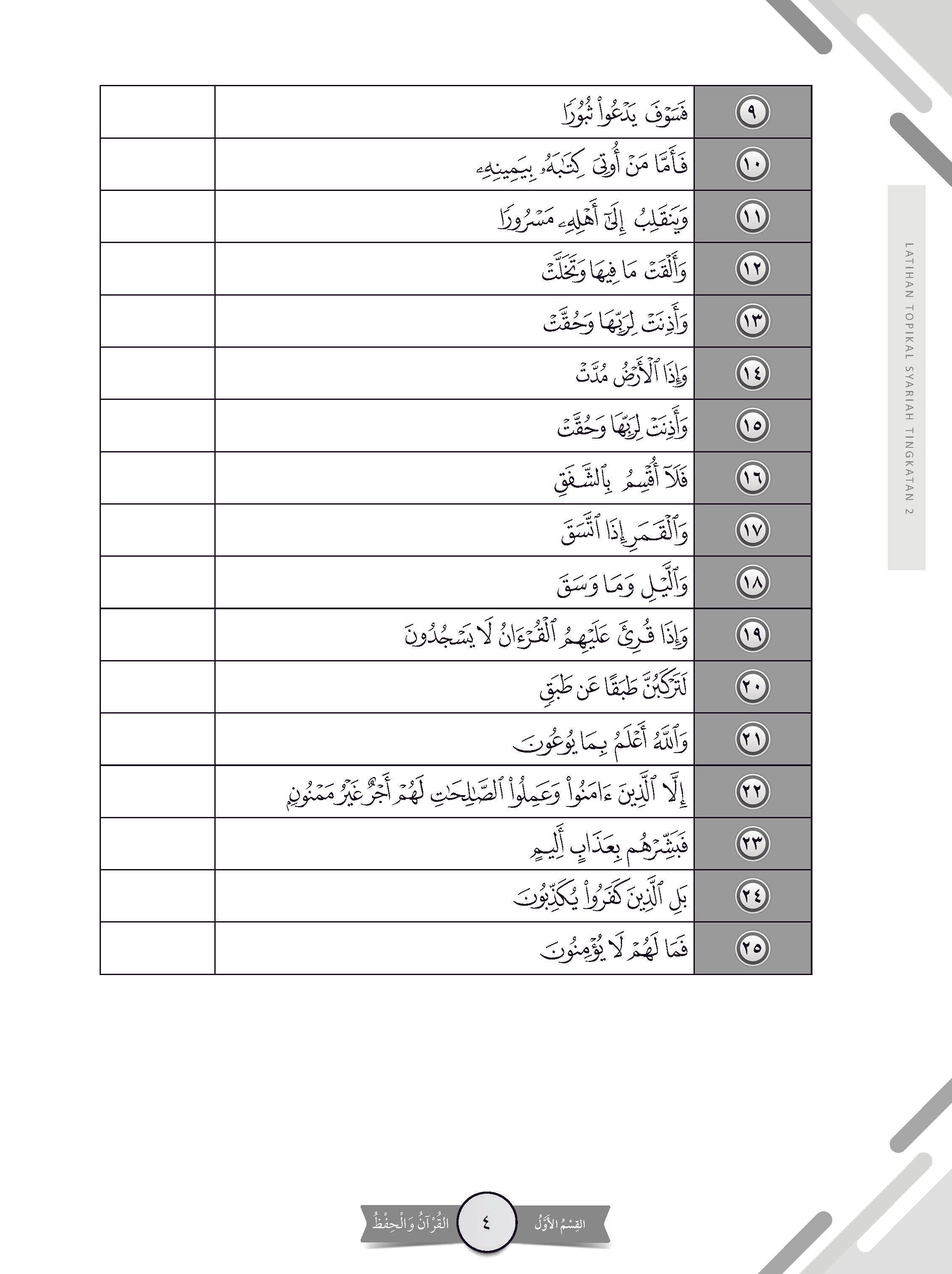 Skor Mumtaz Siri Tamrin Latihan Topikal Syariah Tingkatan 2 - (TBBS1354)