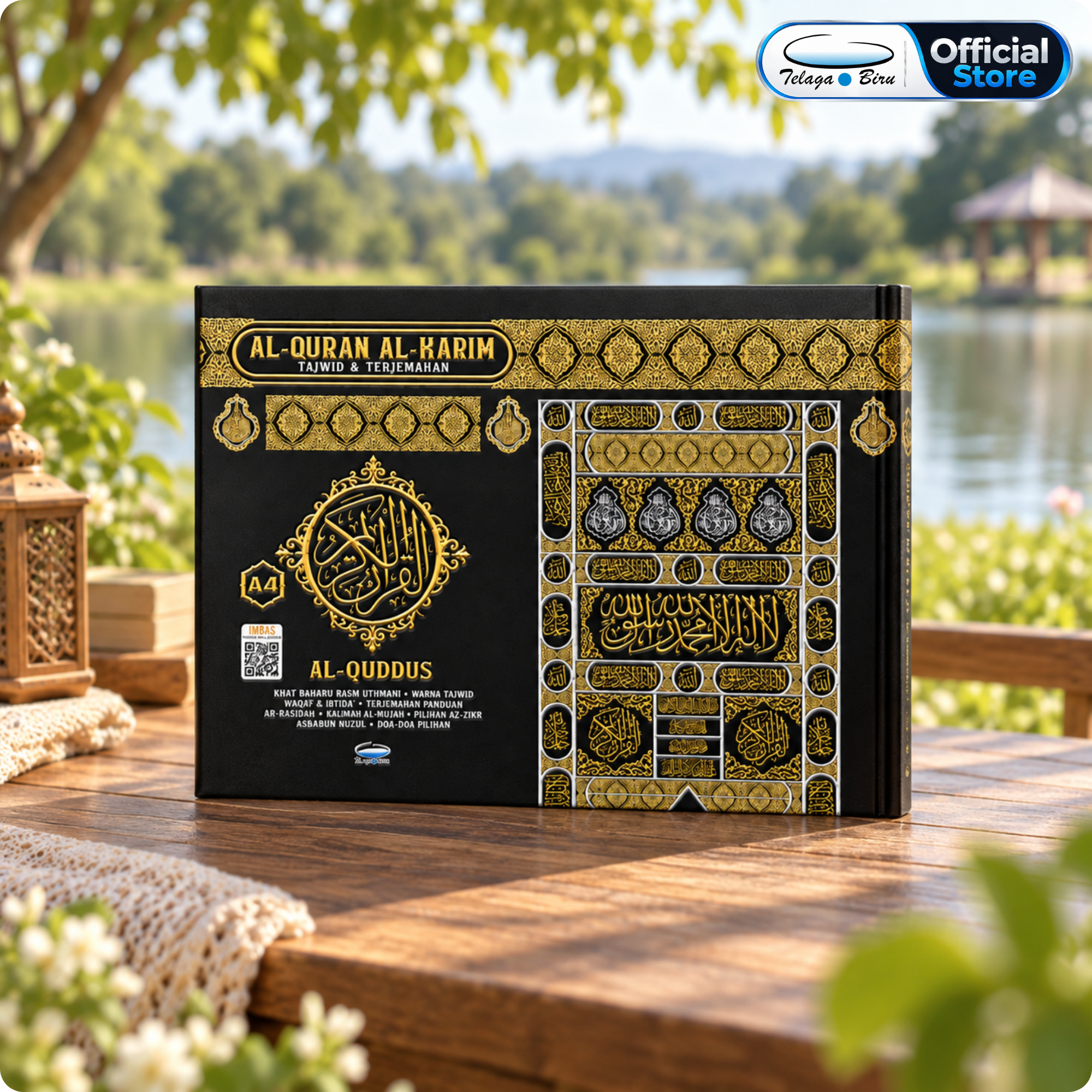 Al-Quran Al-Karim Tajwid & Terjemahan Al-Quddus Dengan Panduan Waqaf & Ibtida’ (A4 Lanskap) - (TBAQ1082)