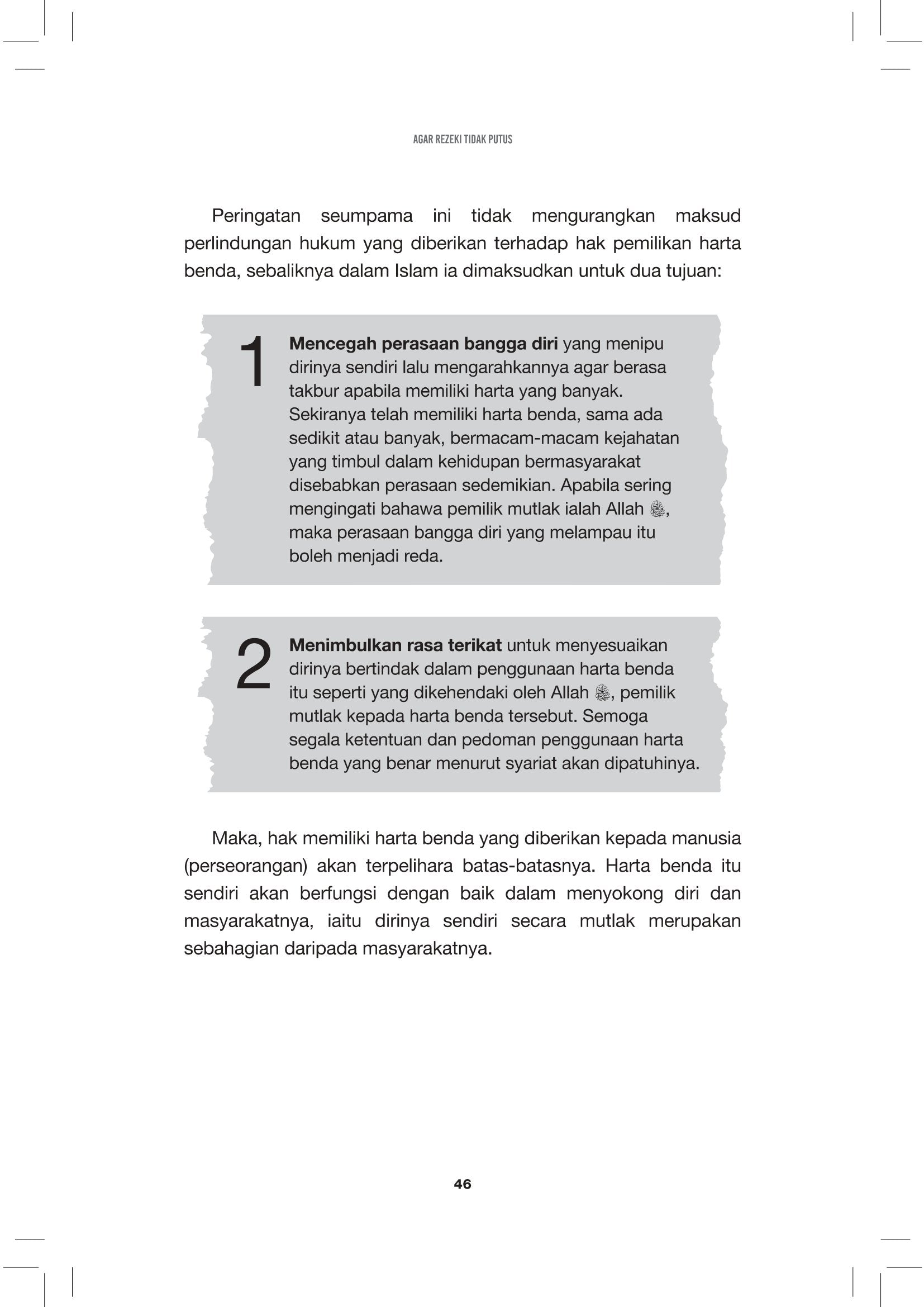 Agar Rezeki Tidak Putus - (TBBK1552)