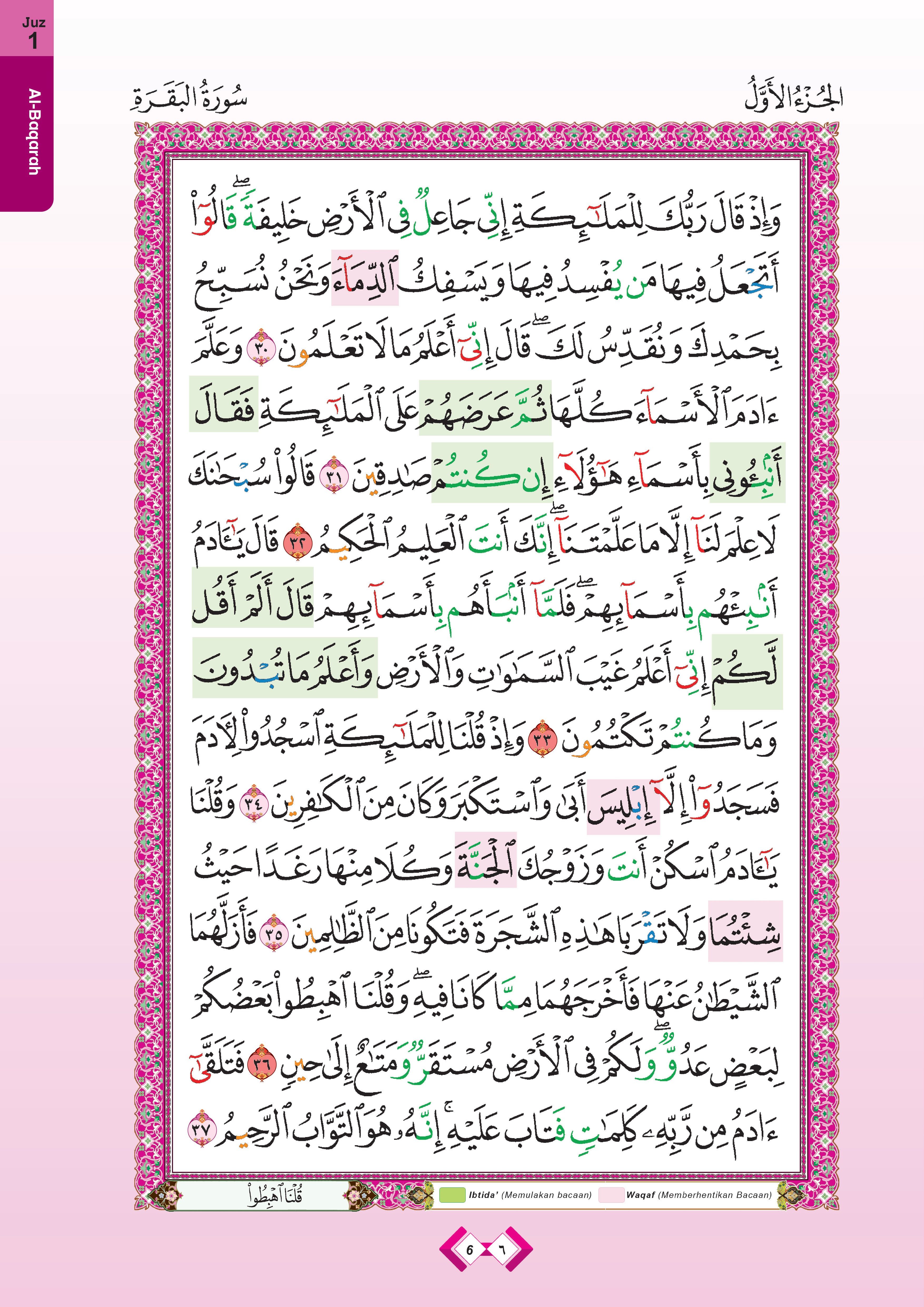 Al-Quran Al-Karim Tajwid Dan Waqaf & Ibtida’ At-Tashil (A4) - (TBAQ1058)
