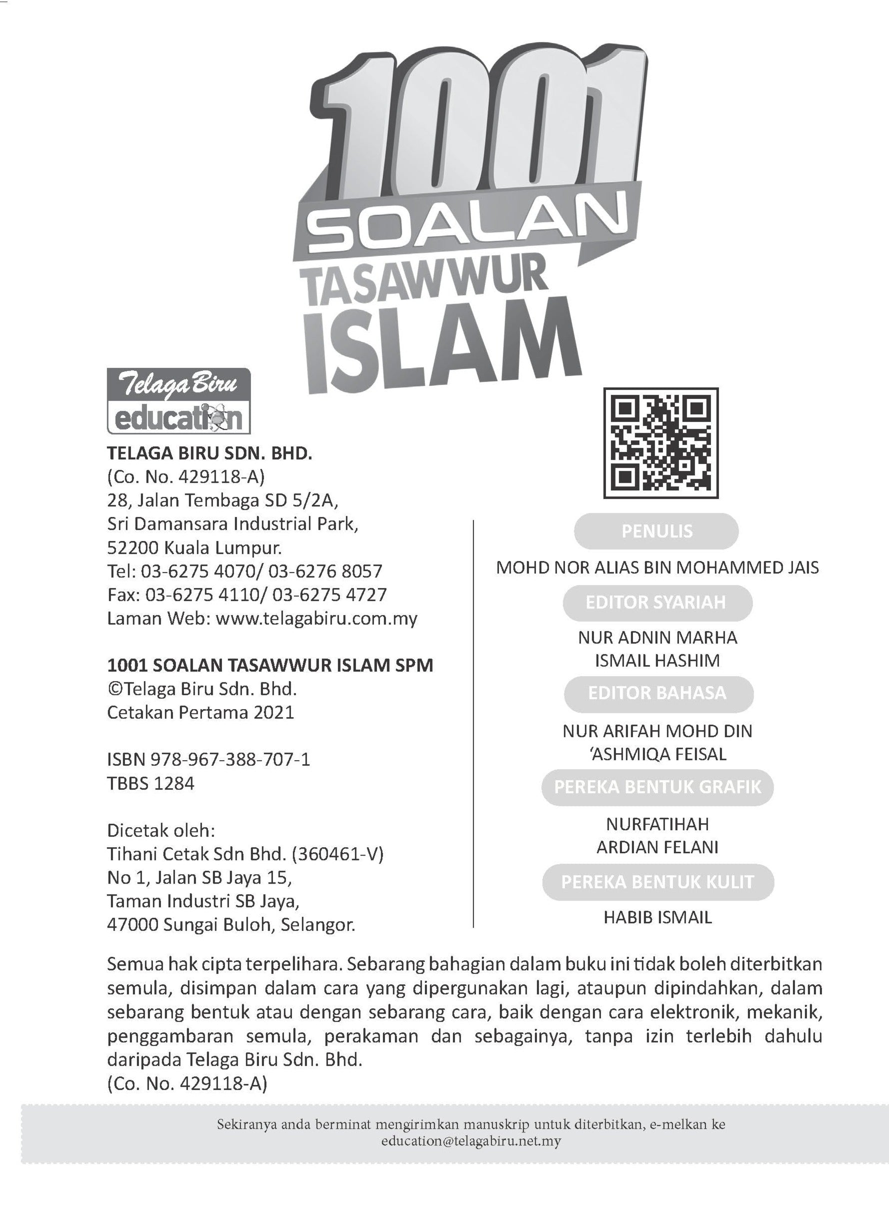 1001 Soalan Tasawwur Islam (Bahagian A) - (TBBS1284)