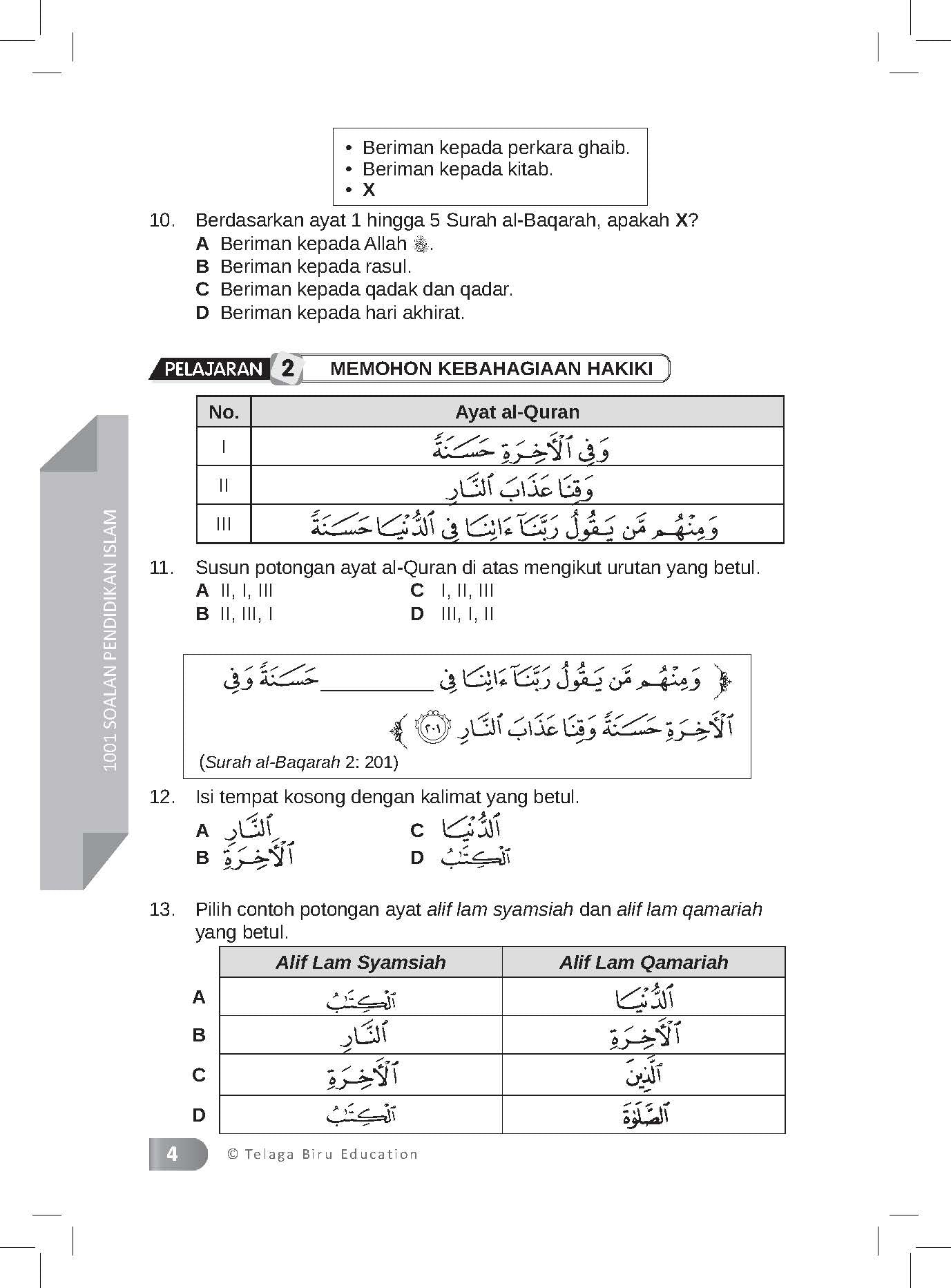 1001 Soalan Pendidikan Islam Tingkatan 1,2 & 3 - (TBBS1305)