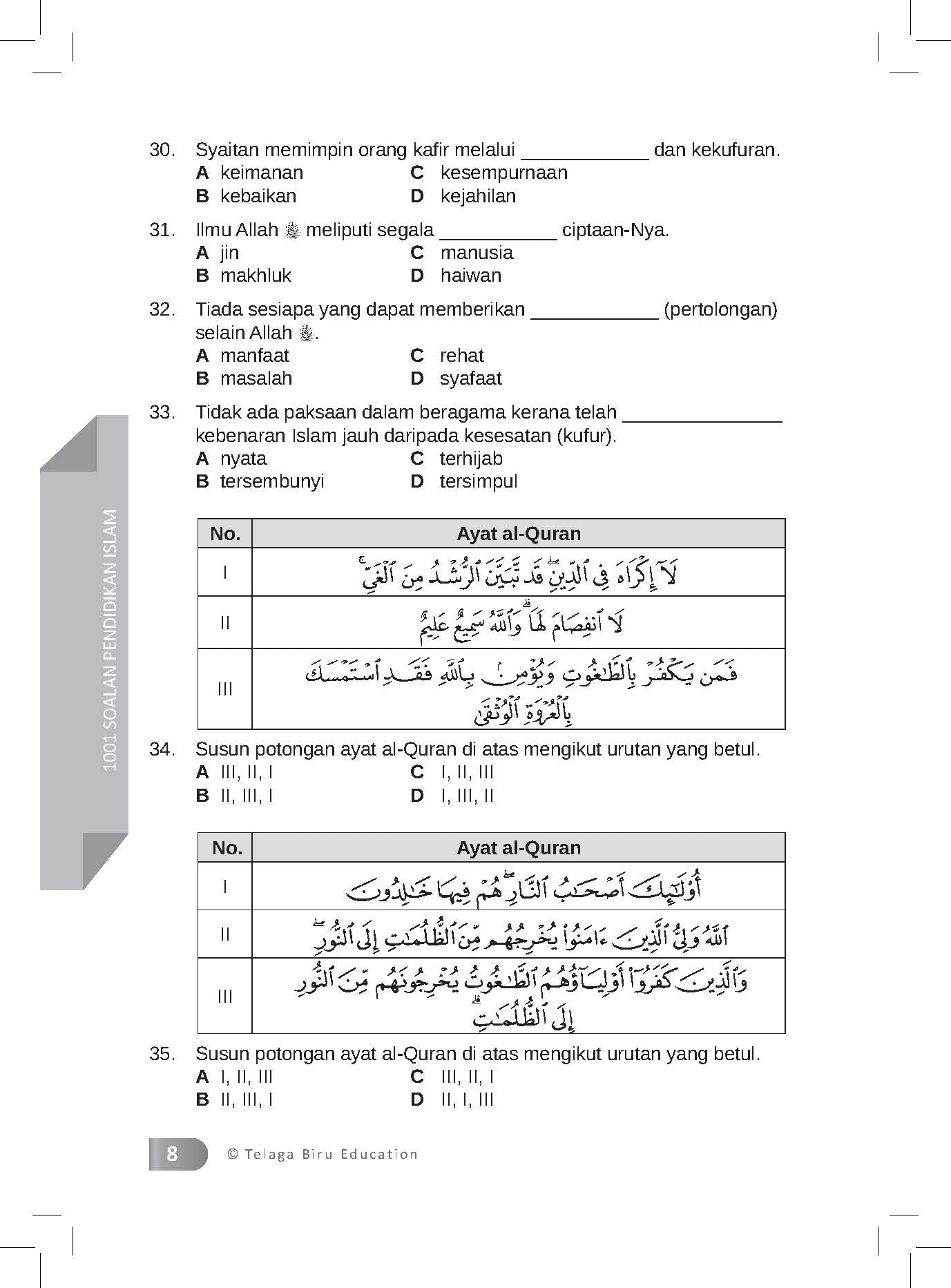 1001 Soalan Pendidikan Islam Tingkatan 1,2 & 3 - (TBBS1305)