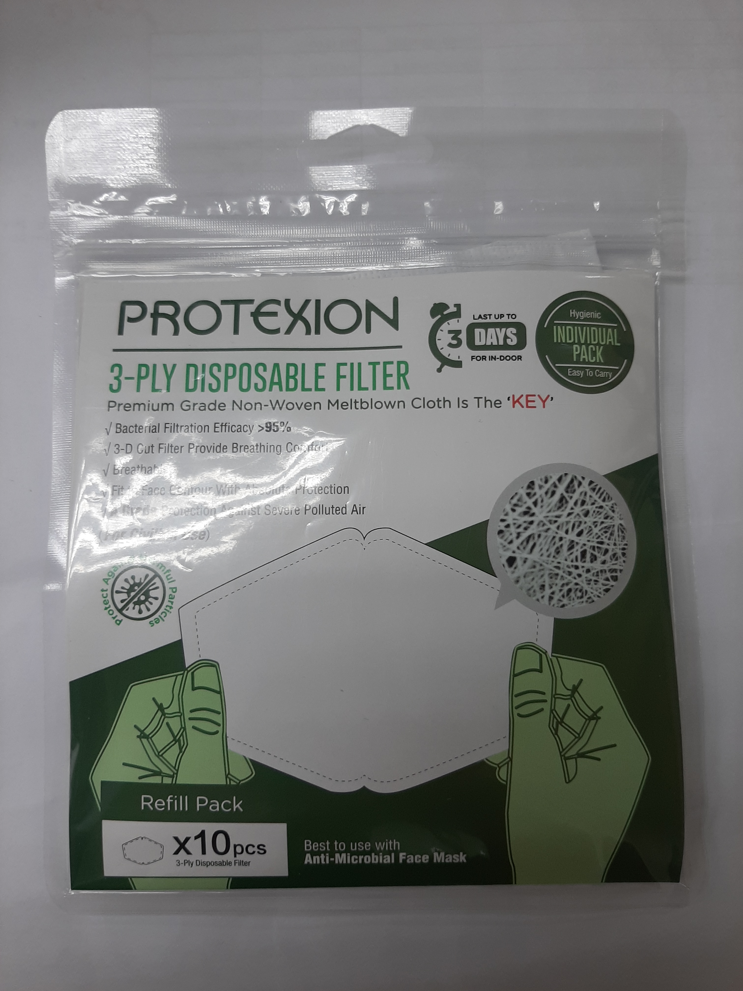 (Penapis) Pelitup Muka (Protexion 3-Ply Disposable Filter)