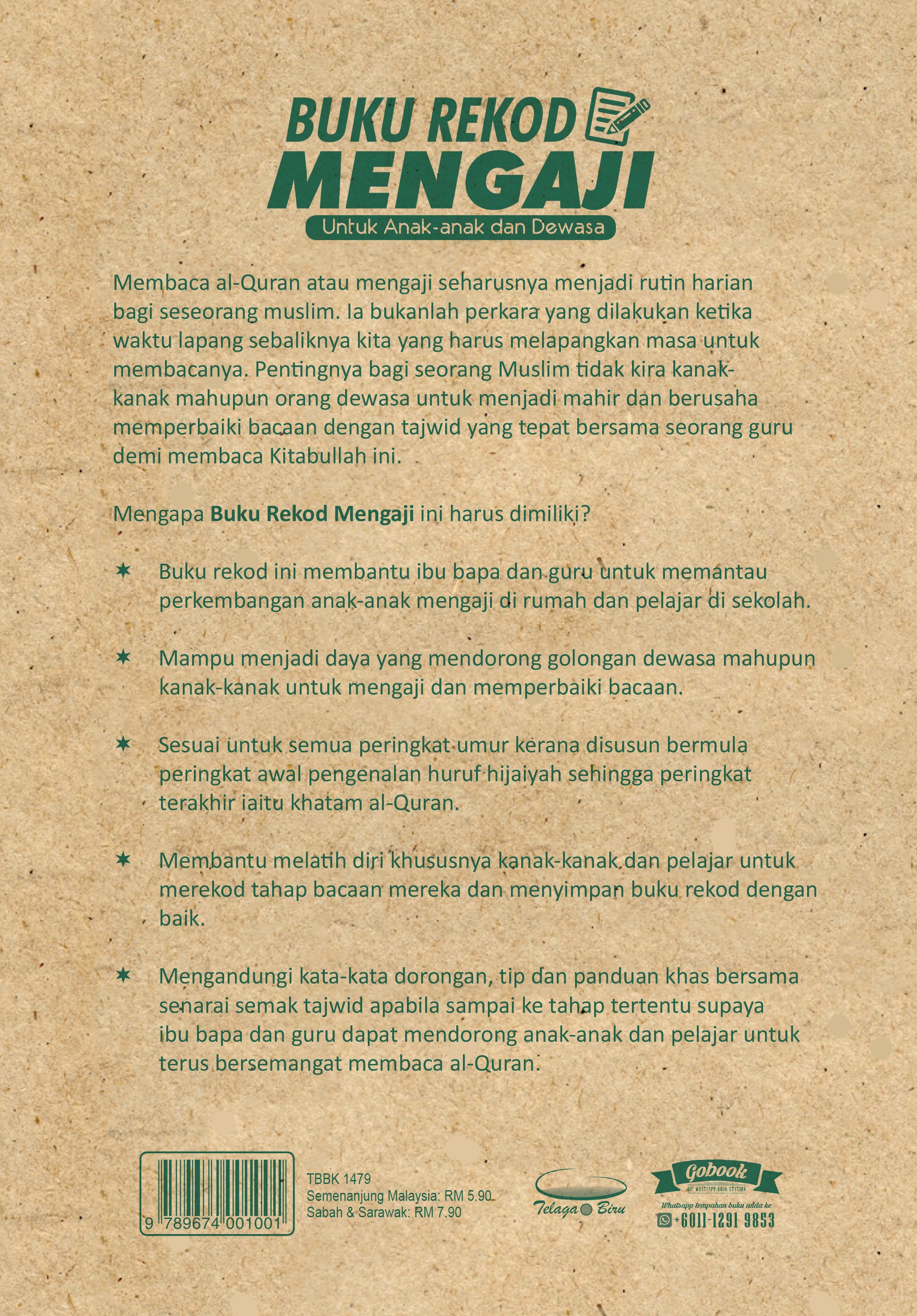 Buku Rekod Mengaji - (TBBK1479)