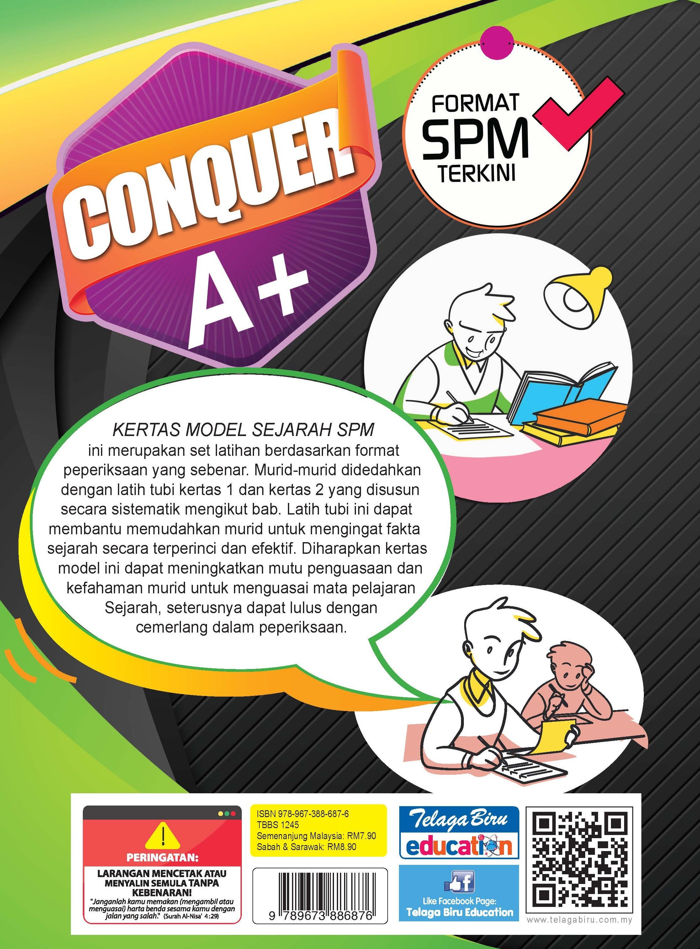 Conquer A+ Kertas Model Sejarah SPM - (TBBS1245)