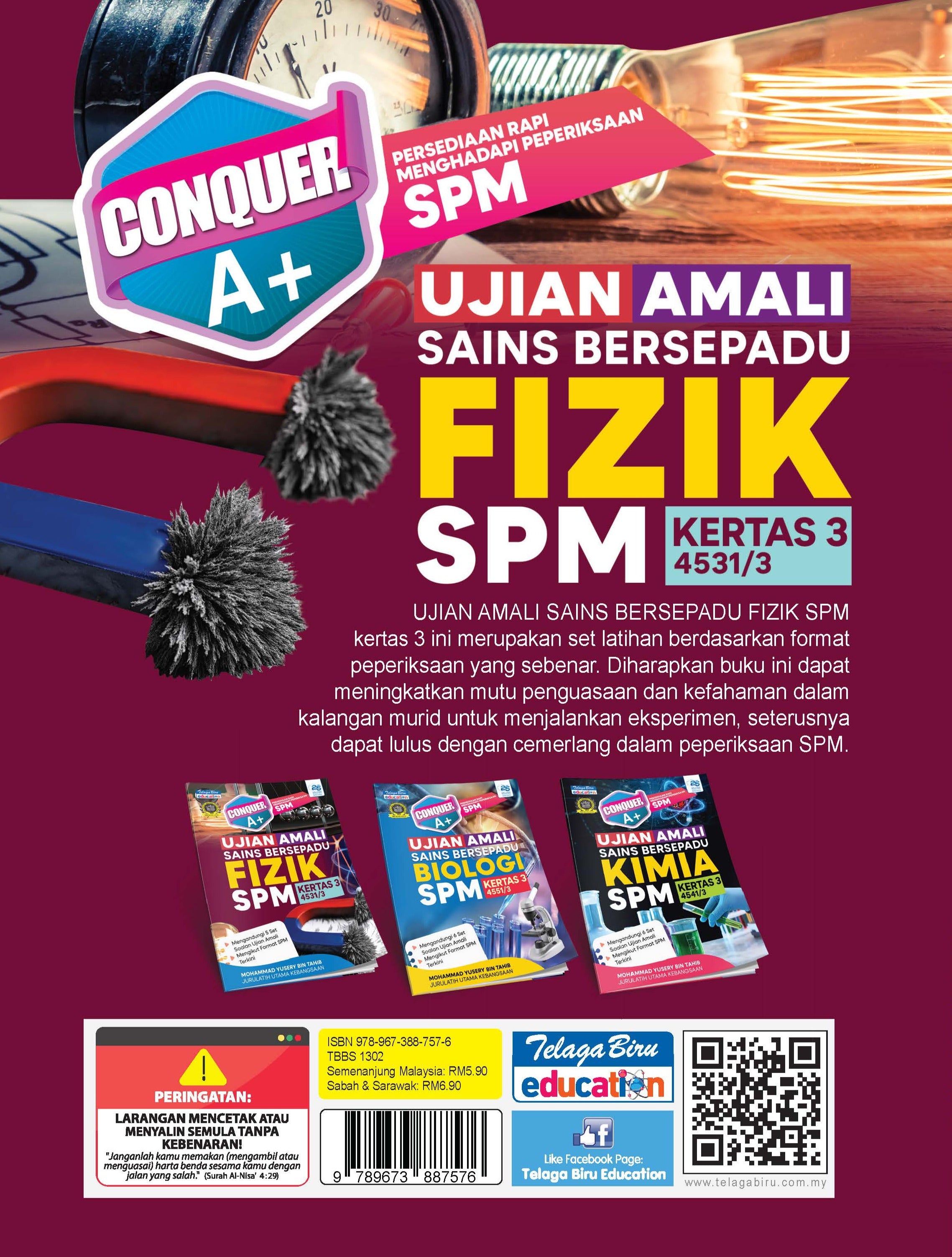 Conquer A+ Ujian Amali Sains Bersepadu Fizik SPM - (TBBS1302)