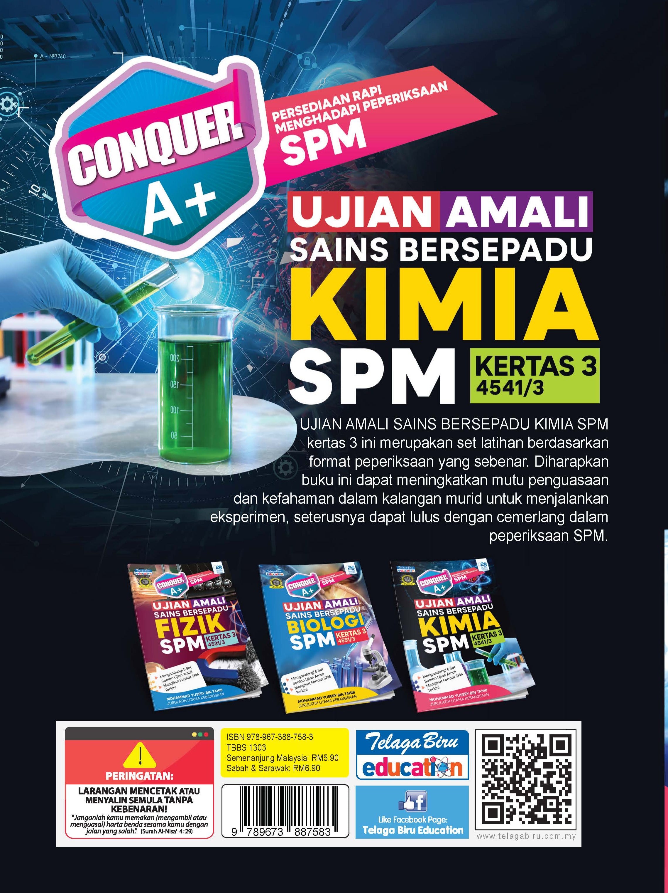 Conquer A+ Ujian Amali Sains Bersepadu Kimia SPM - (TBBS1303)