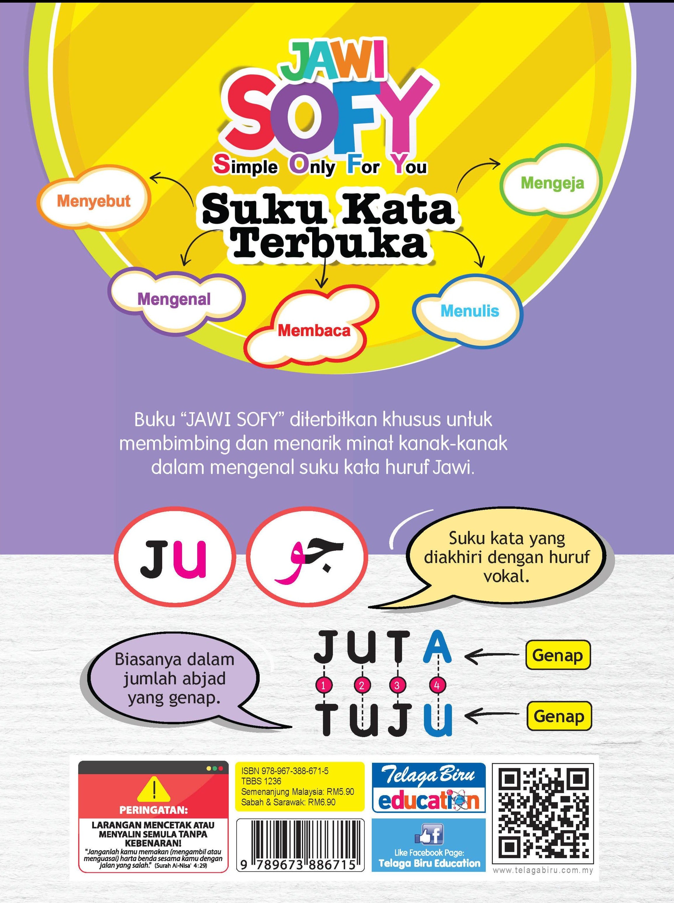 Jawi Sofy - Suku Kata Terbuka - (TBBS1236)
