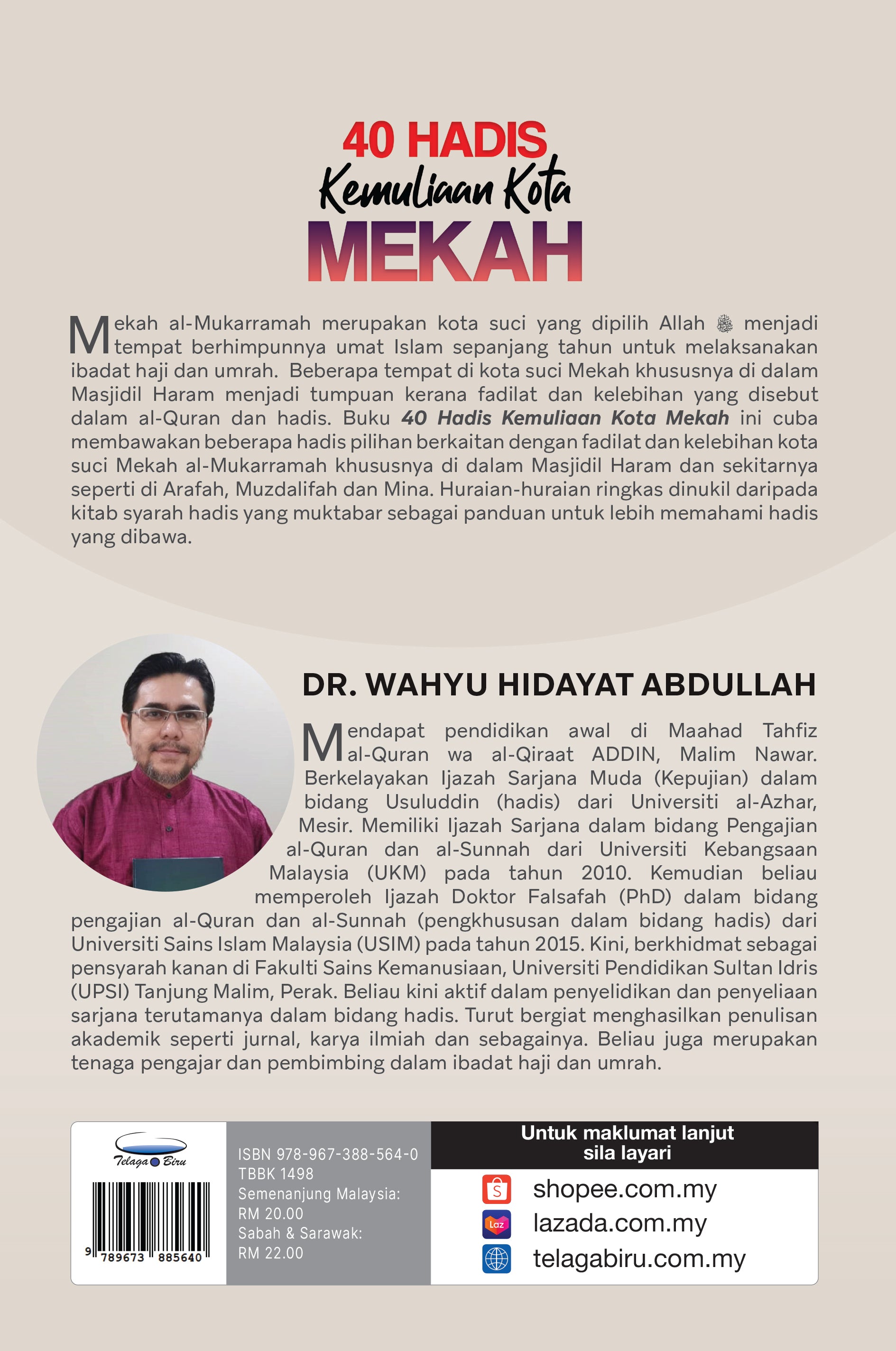 40 Hadis Kemuliaan Kota Mekah - (TBBK1498)