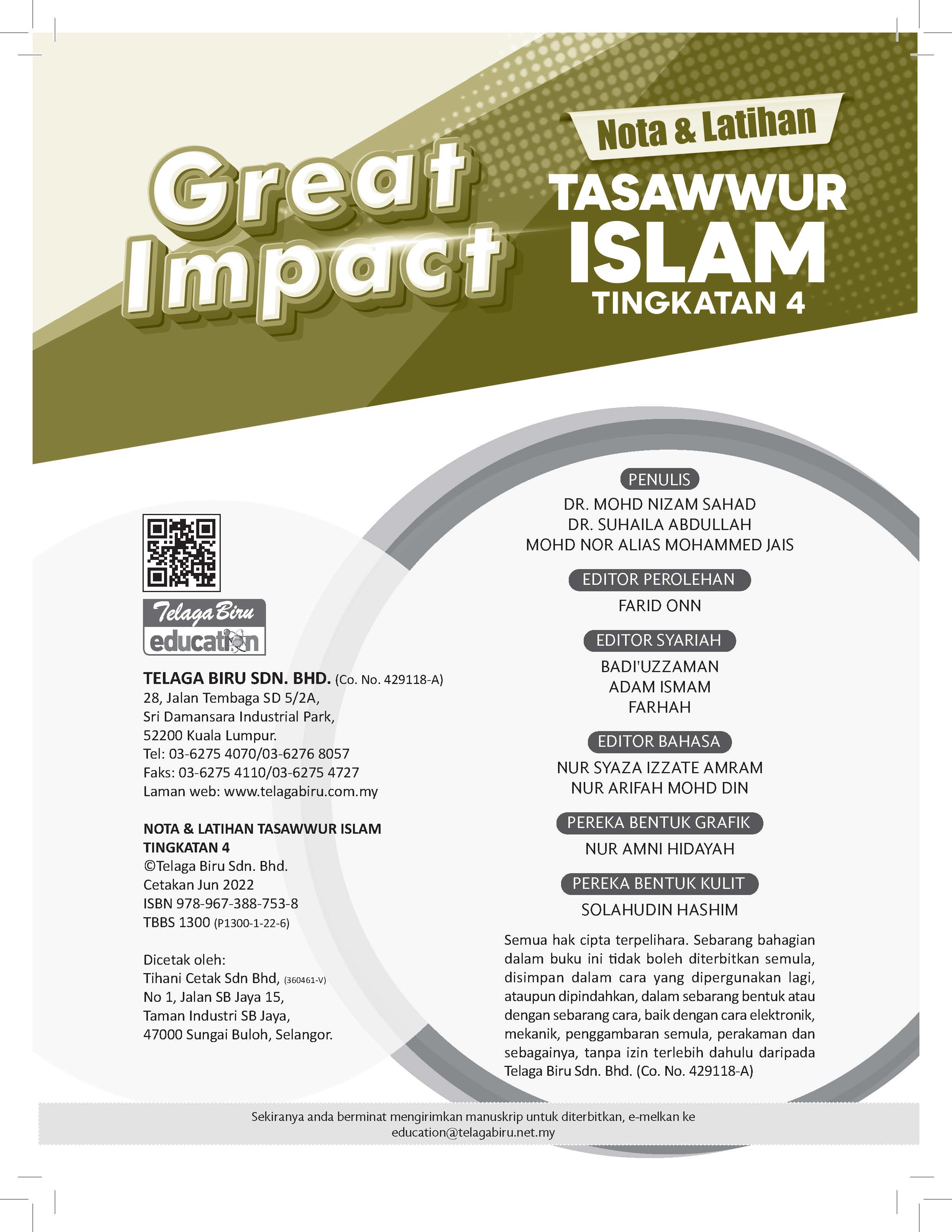 Great Impact - Nota Dan Latihan Tasawwur Islam Tingkatan 4 - (TBBS1300)