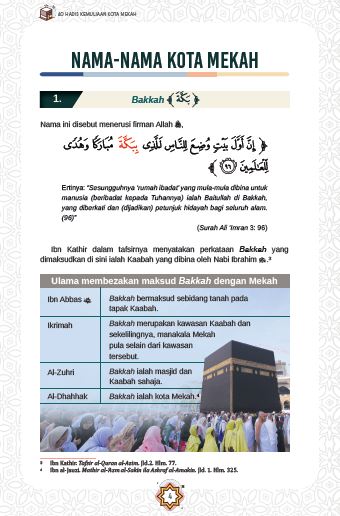 40 Hadis Kemuliaan Kota Mekah - (TBBK1498)