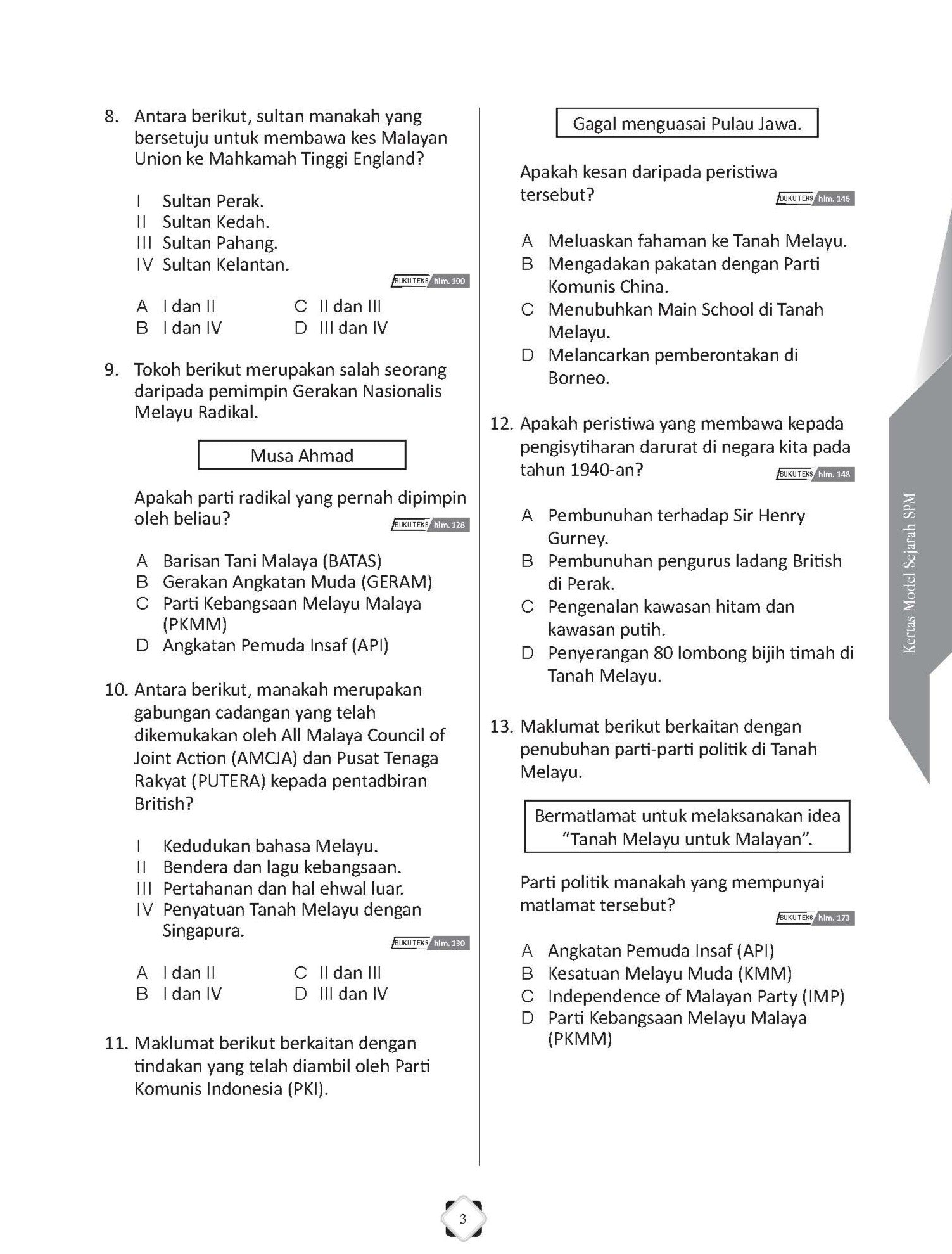 Conquer A+ Kertas Model Sejarah SPM - (TBBS1245)