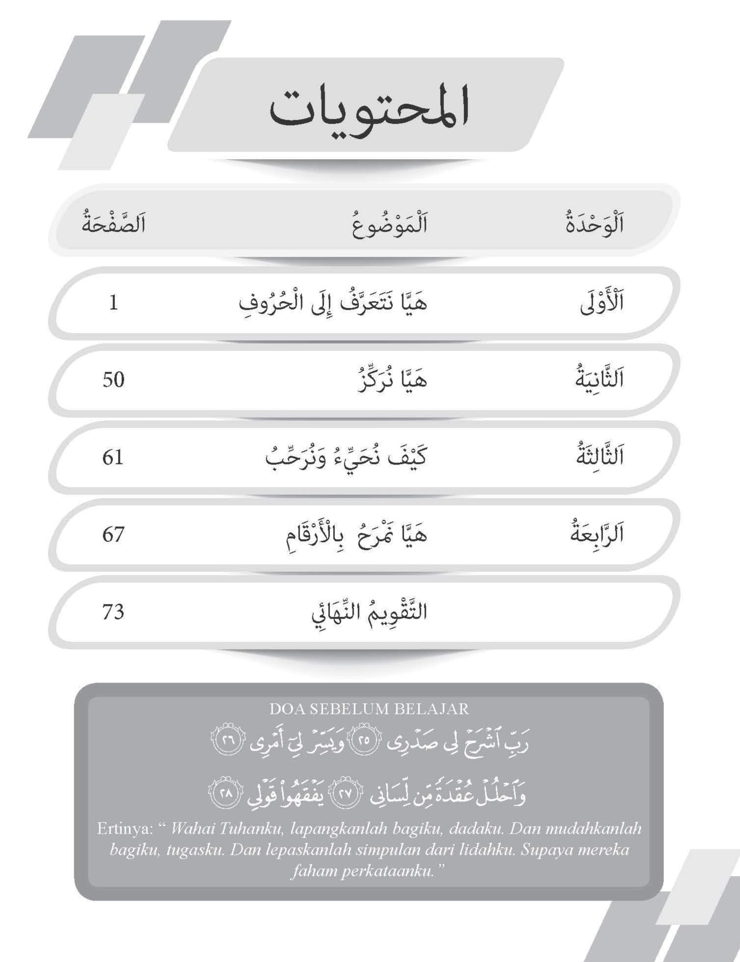 Praktis Topikal Bahasa Arab (Tahun 1) - (TBBS1132)