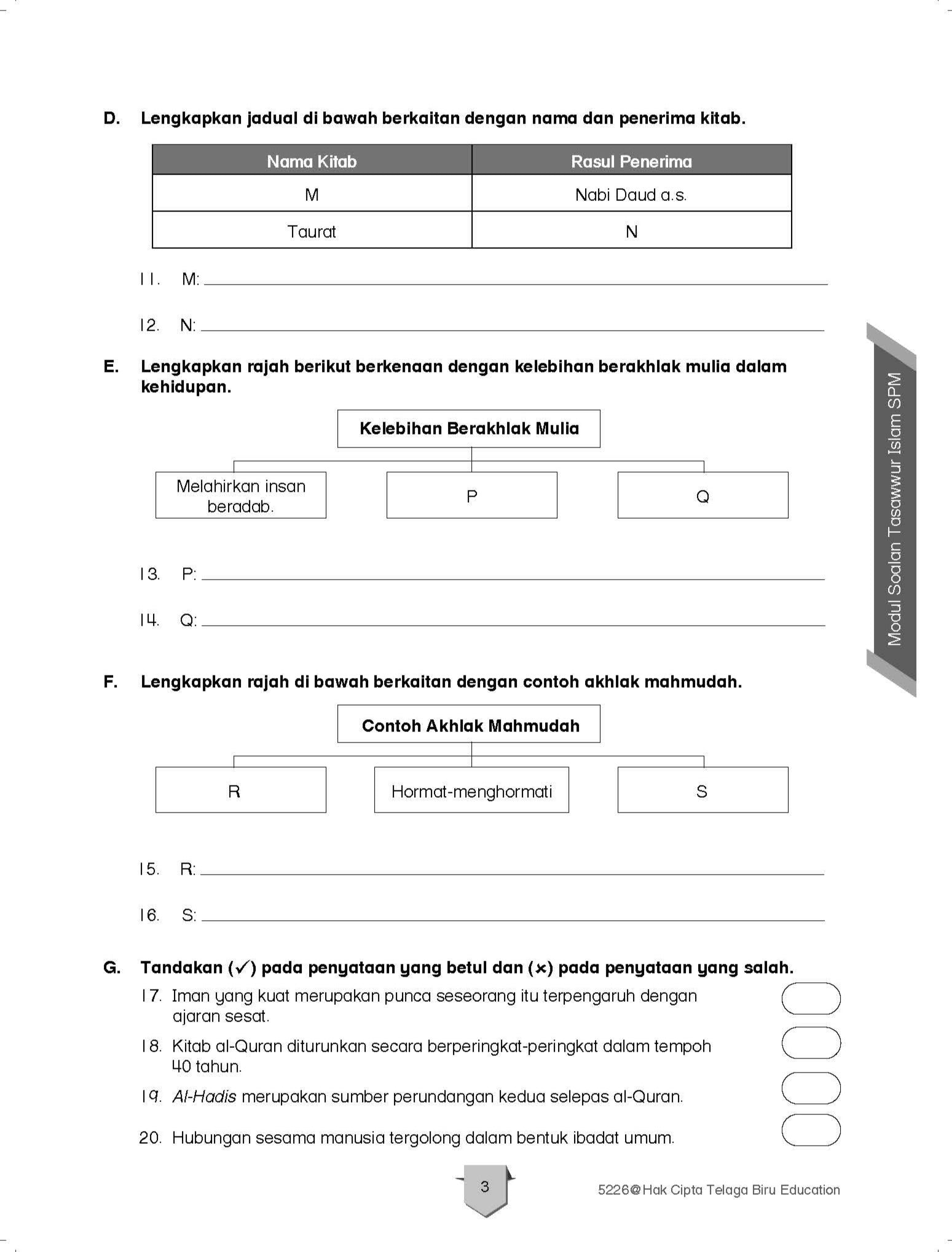 Conquer A+ Modul Soalan Tasawwur Islam SPM - (TBBS1252)