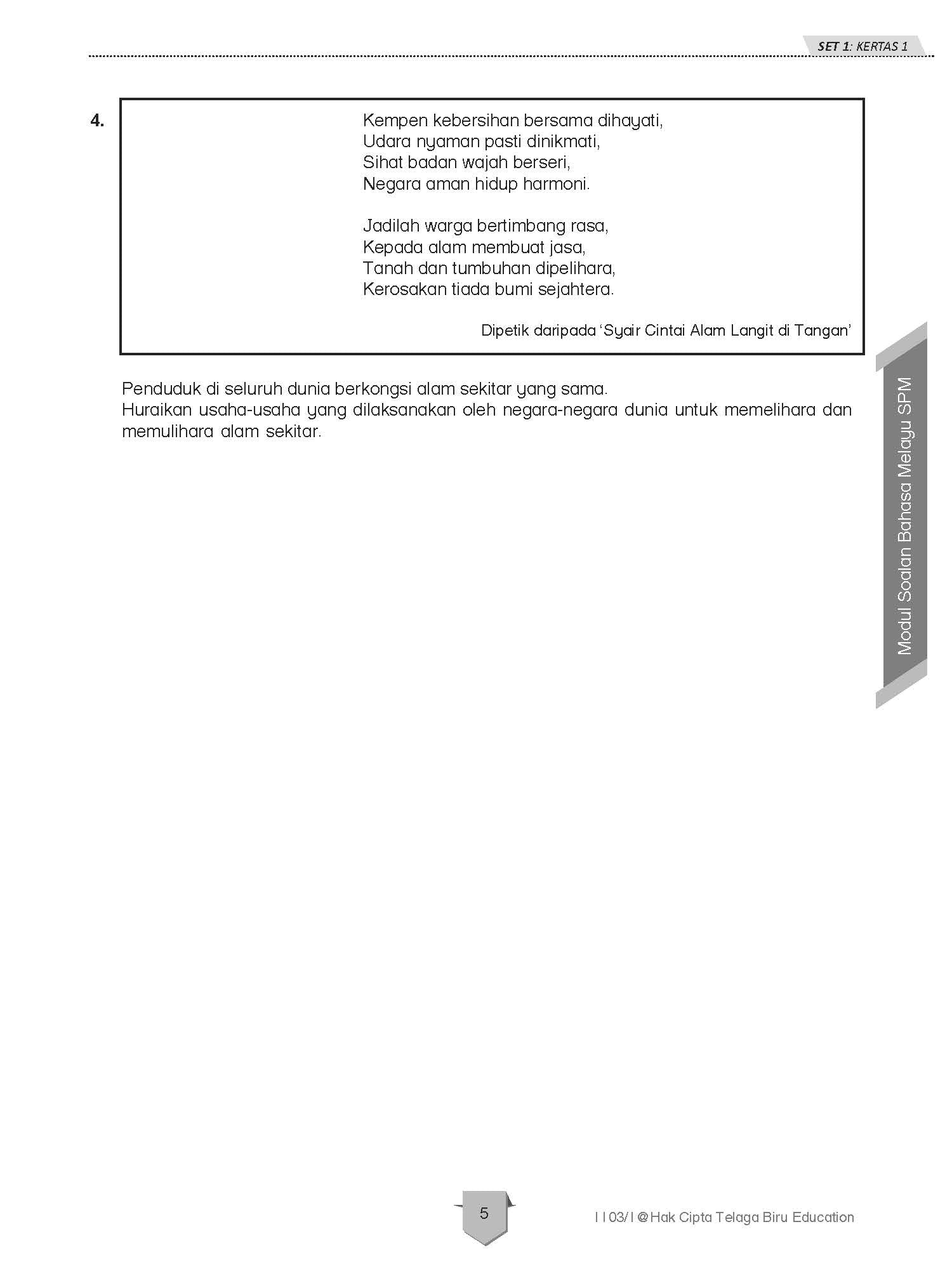 Modul Soalan Bahasa Melayu SPM Format 2021 - (TBBS1241)