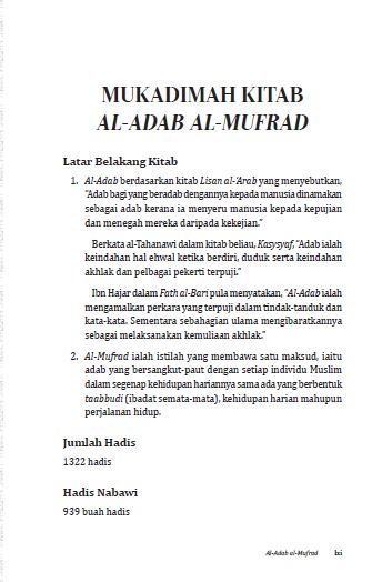 Kitab Terjemahan Al-Adab Al-Mufrad - (TBBK1499)