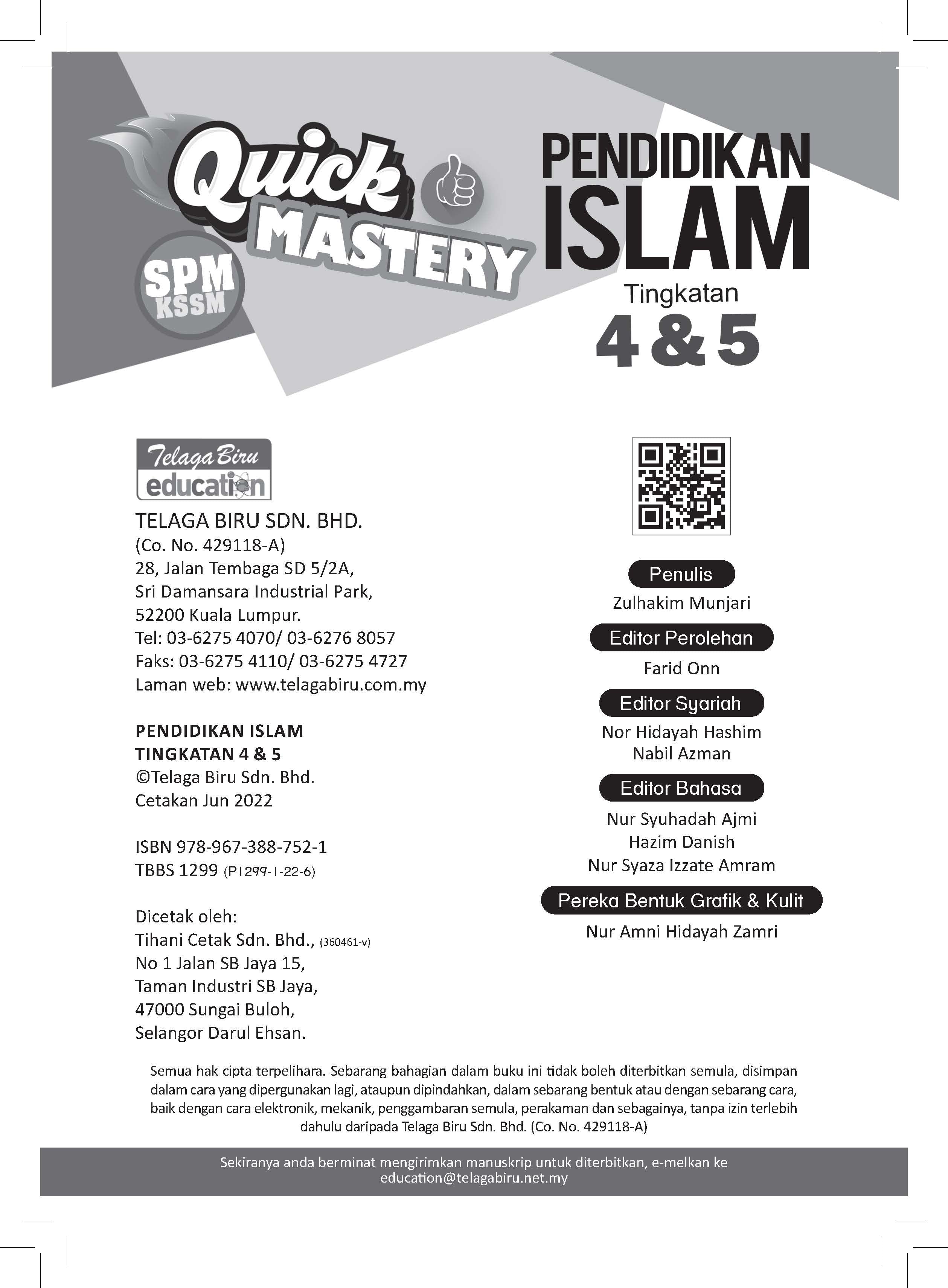 Quick Mastery Modul Soalan Pendidikan Islam Tingkatan 4 & 5 - (TBBS1299)