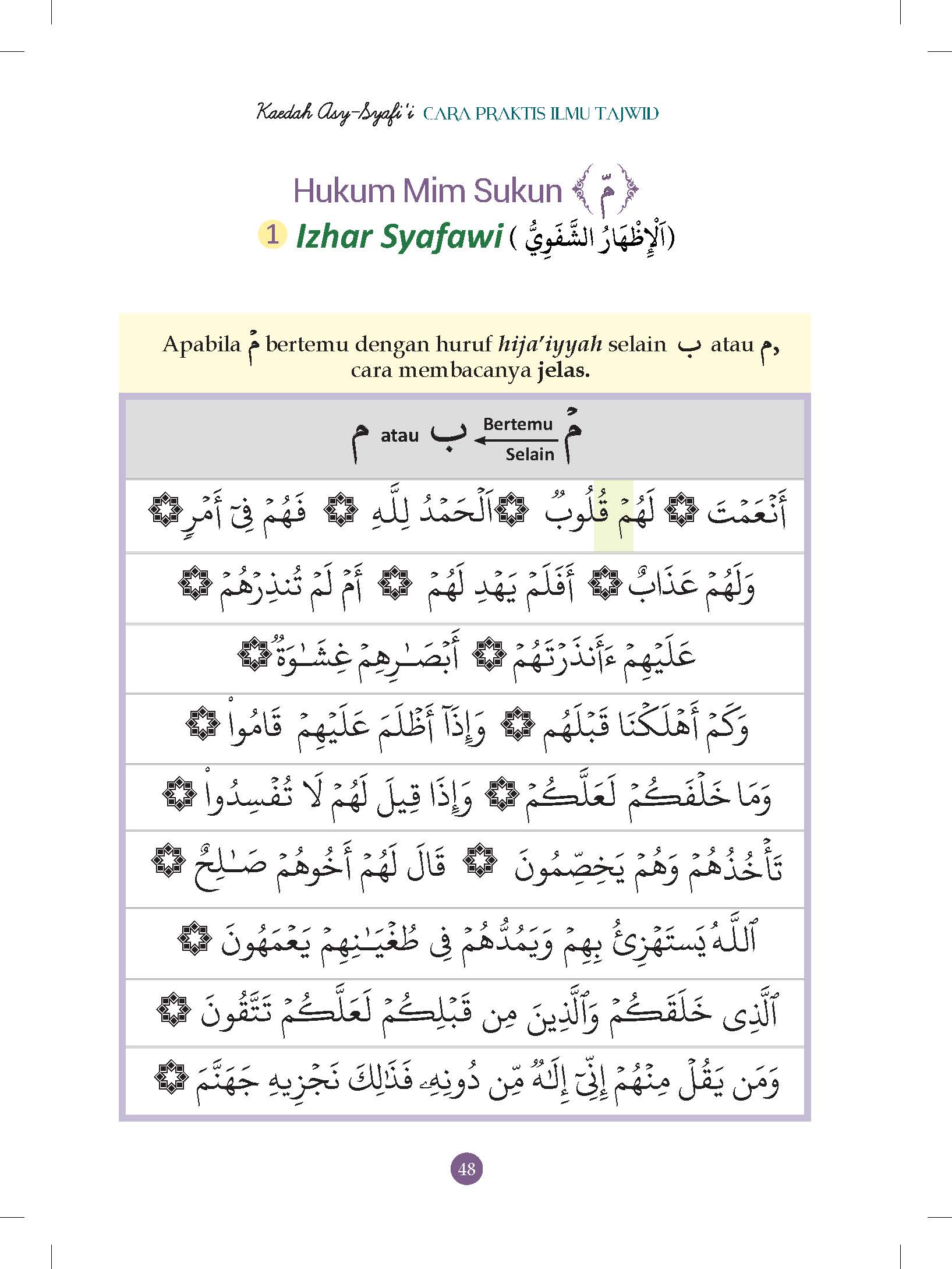 Kaedah Asy Syafi'i - Cara Praktis Ilmu Tajwid - (TBBK1544)