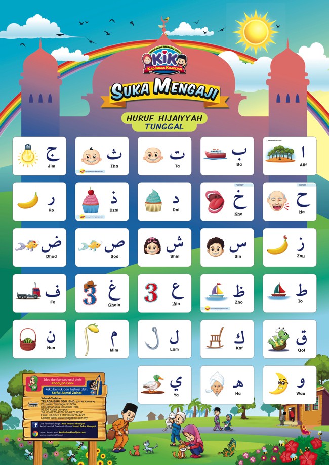 Poster Suka Mengaji (Hijaiyah) - (TBBS1049)