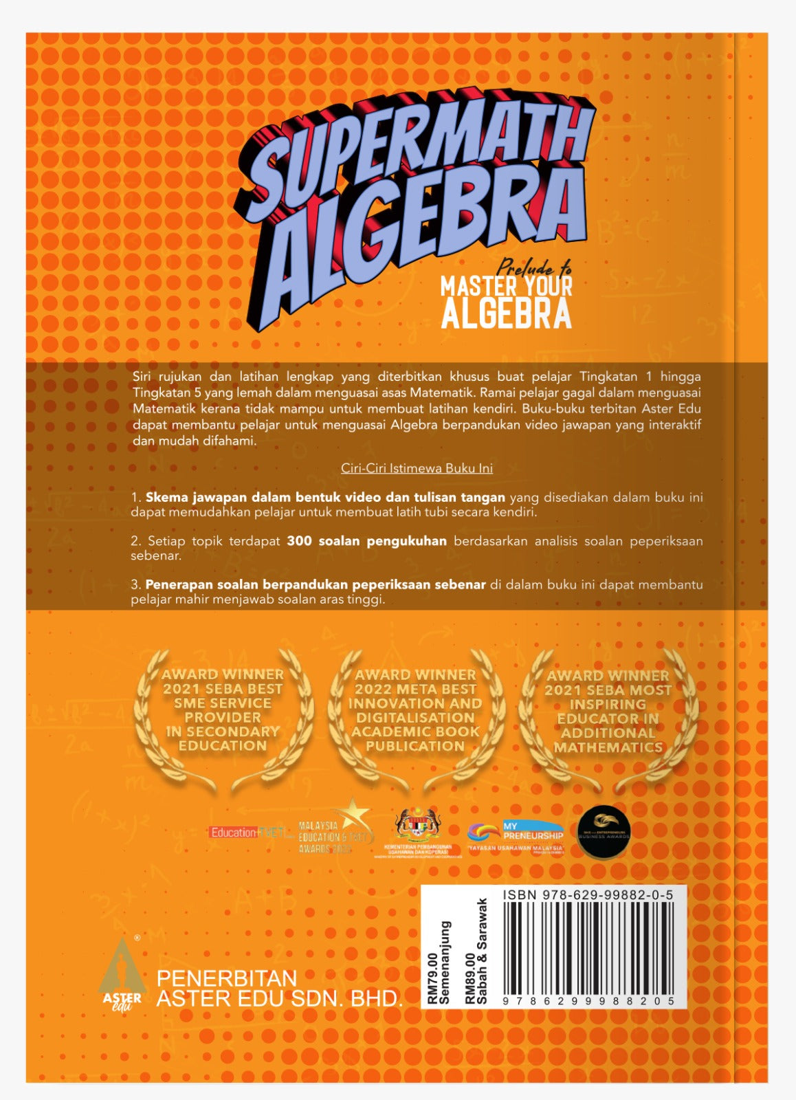 Supermath Algebra - Buku Latihan Matematik Tingkatan 1,2,3,4,5 - (TBAM1001)