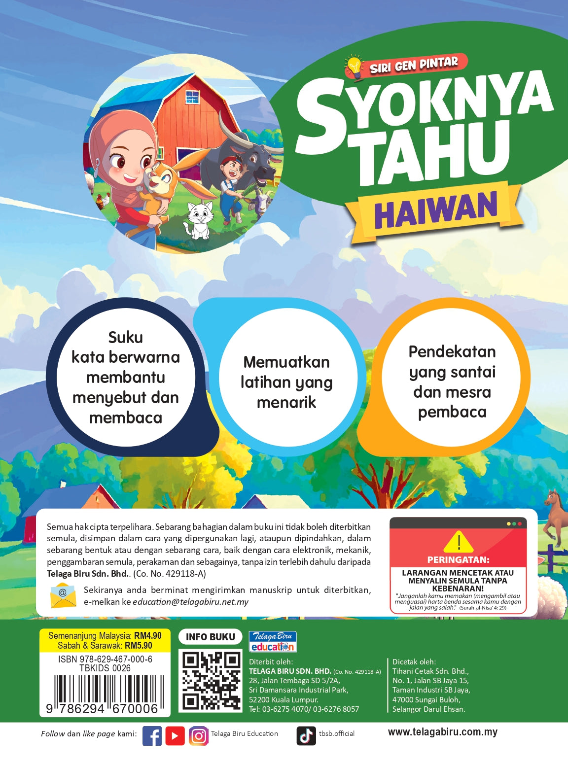 Siri Gen Pintar : Syoknya Tahu Haiwan - (TBKIDS0026)
