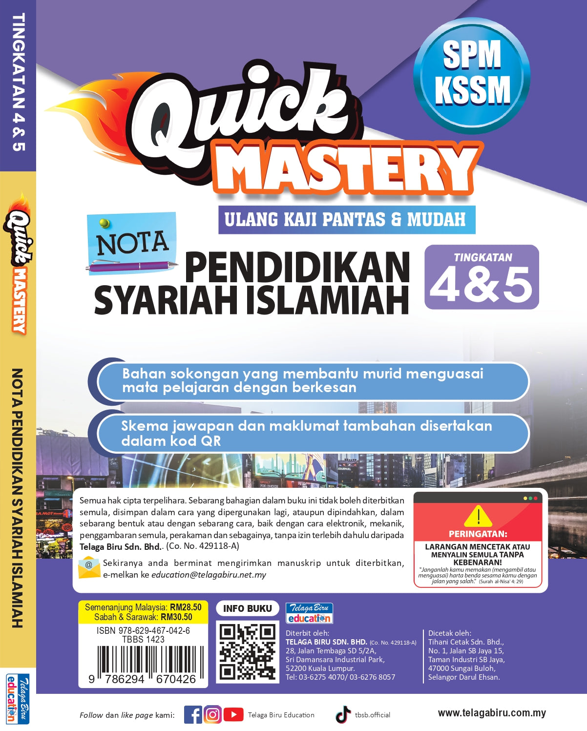 Quick Mastery Nota Pendidikan Syariah Islamiah Tingkatan 4 & 5 - (TBBS1423)
