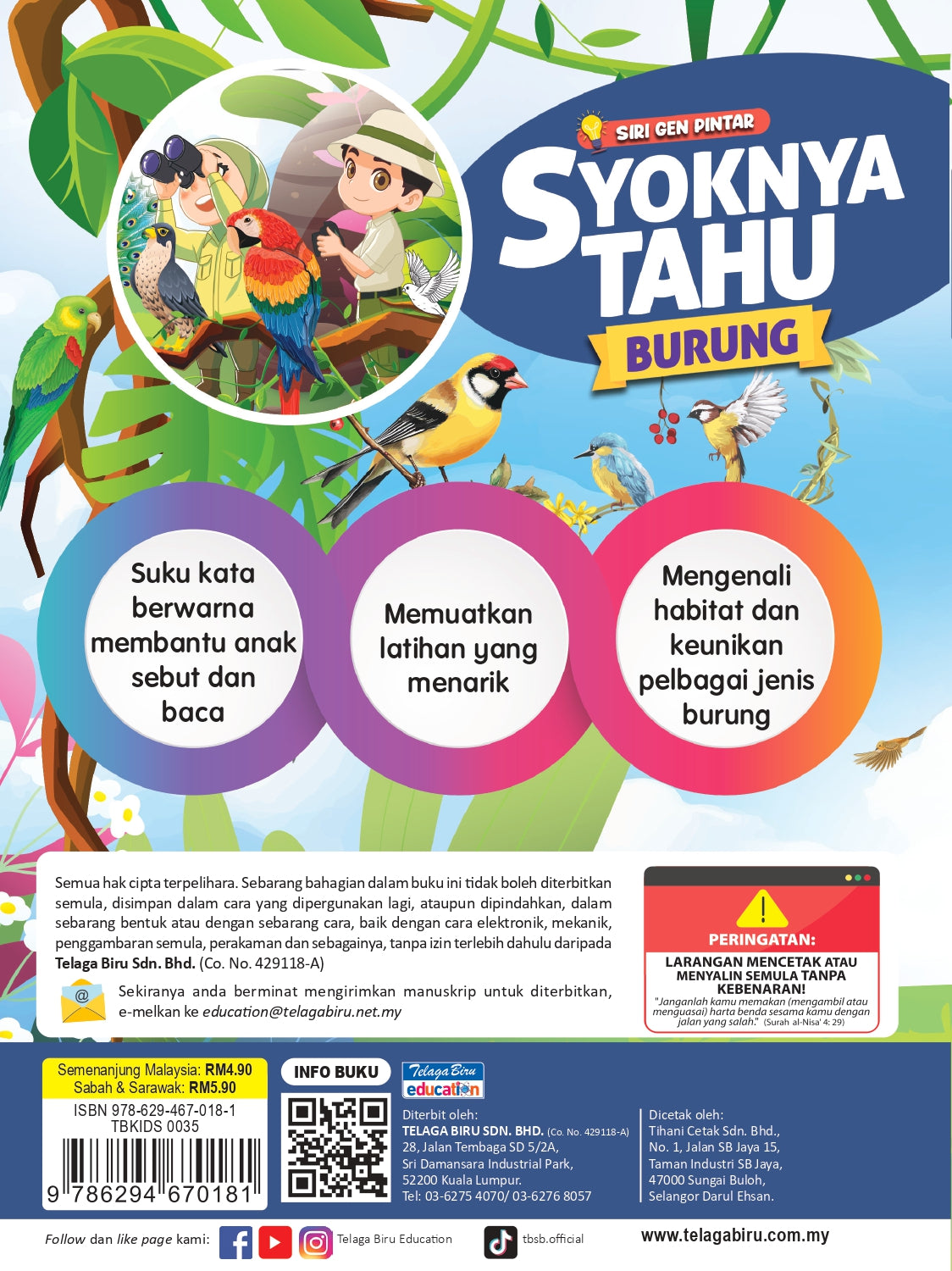 Siri Gen Pintar : Syoknya Tahu Burung - (TBKIDS0035)