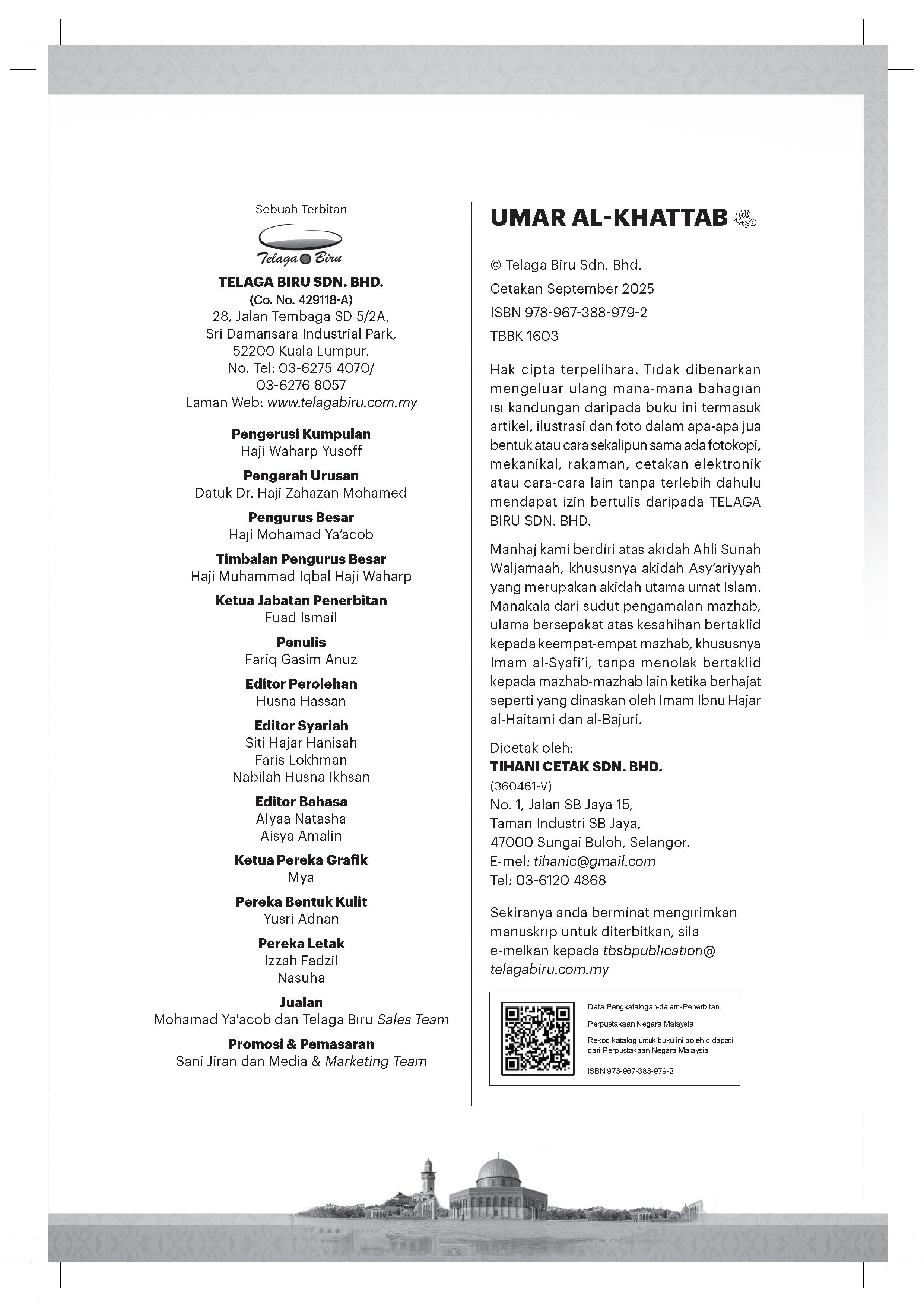 Siri Khulafa Al-Rasyidin : Umar Al Khattab - (TBBK1603)