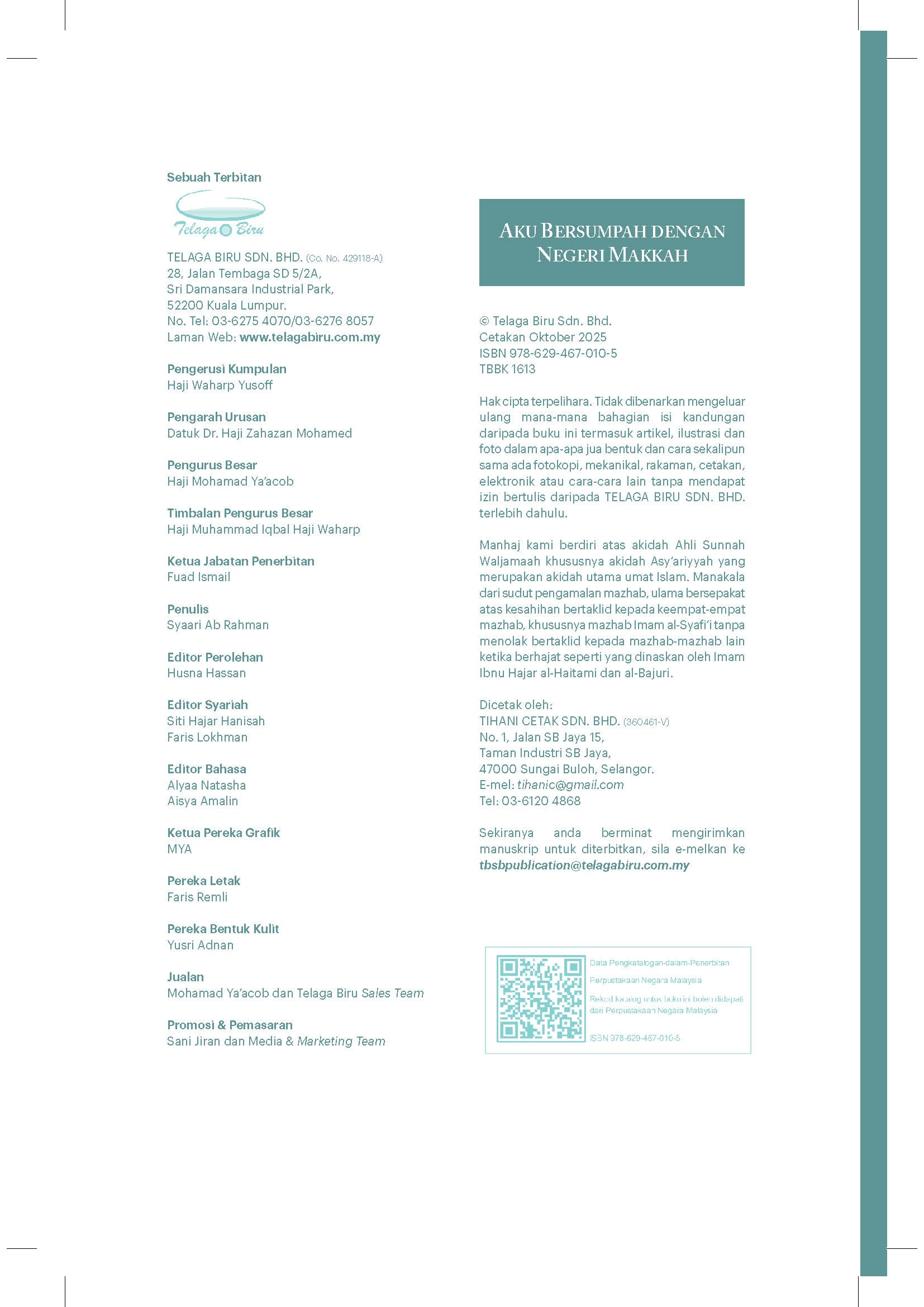 Aku Bersumpah Dengan Negeri Makkah - (TBBK1613)