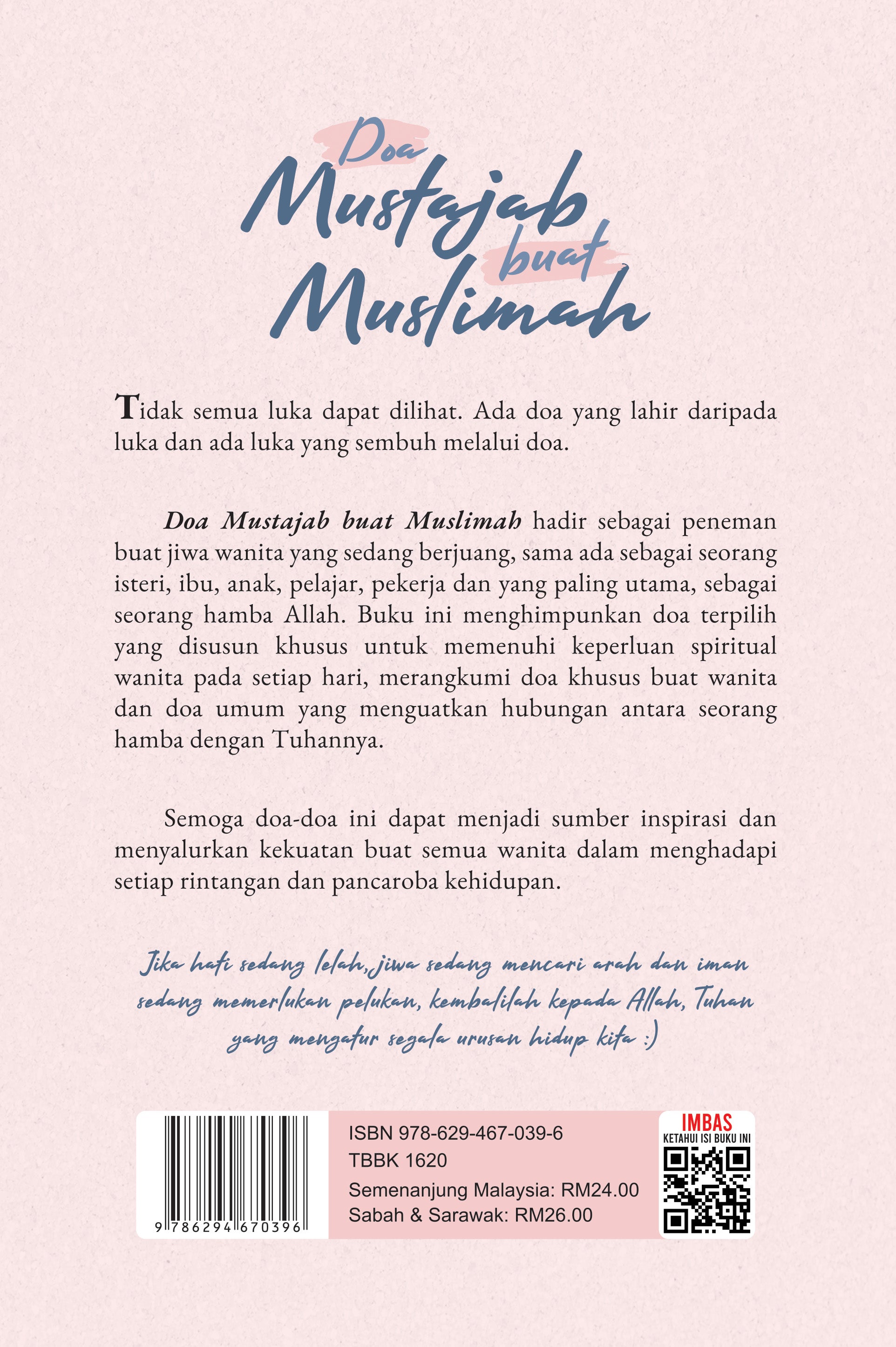 Doa Mustajab Buat Muslimah - (TBBK1620)