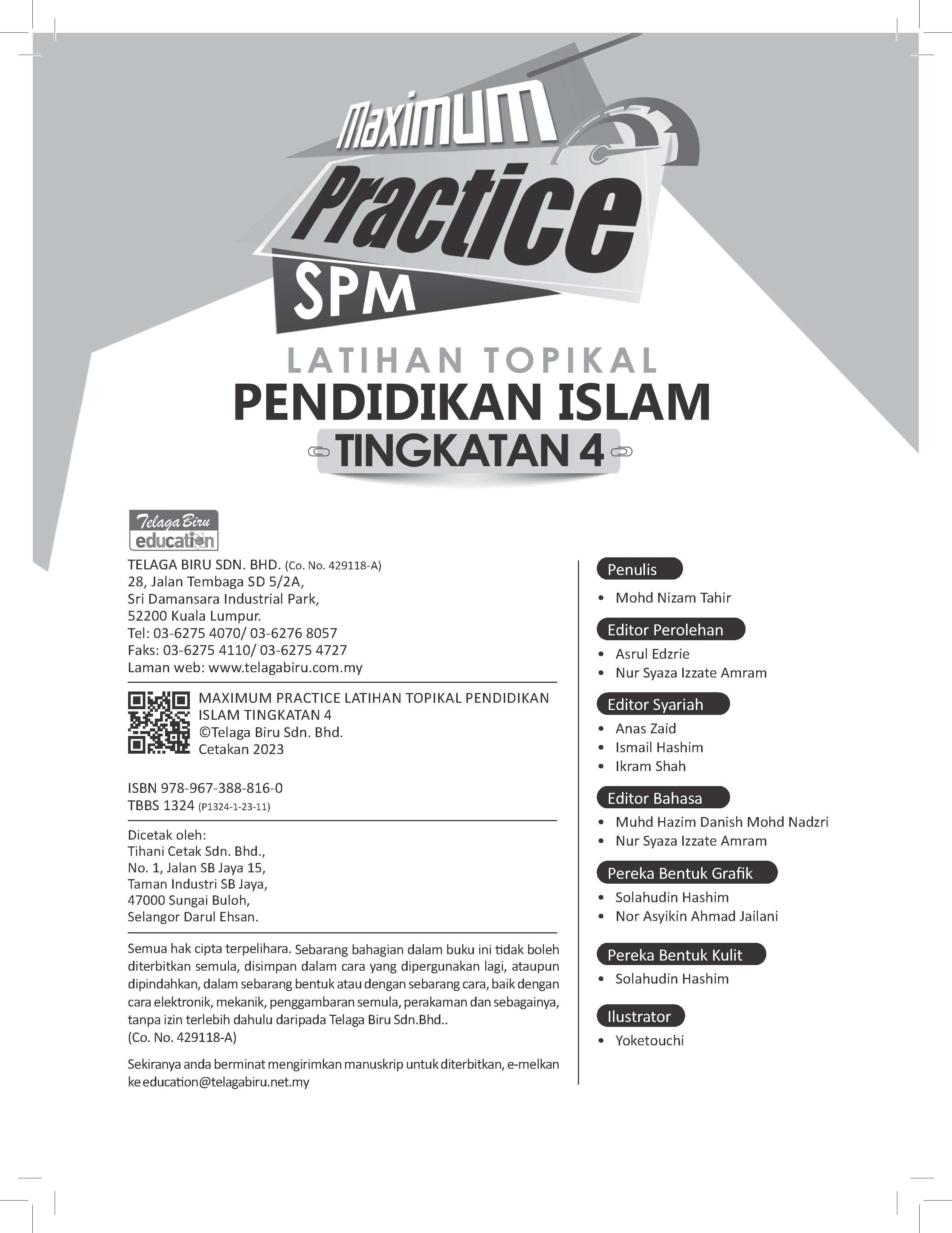 Maximum Practice SPM Latihan Topikal Pendidikan Islam Tingkatan 4 - (TBBS1324)