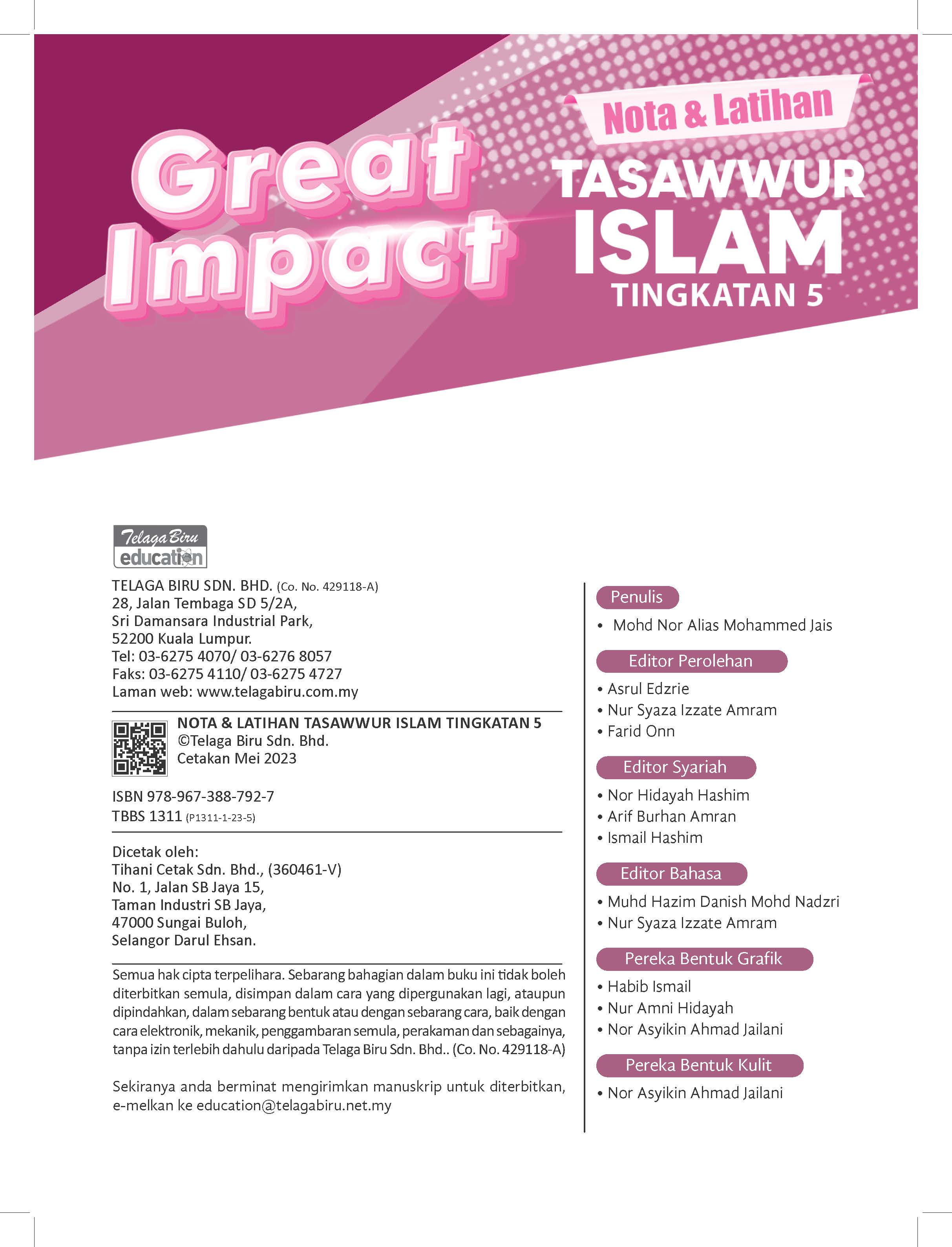 Great Impact Nota & Latihan Tasawwur Tingkatan 5 - (TBBS1311)