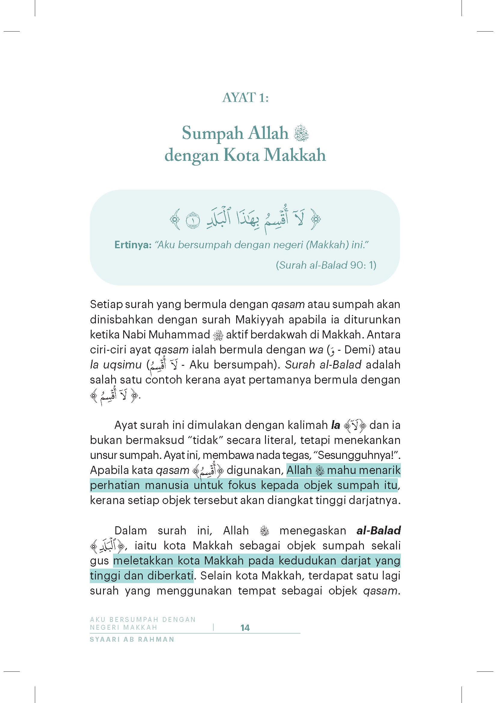 Aku Bersumpah Dengan Negeri Makkah - (TBBK1613)